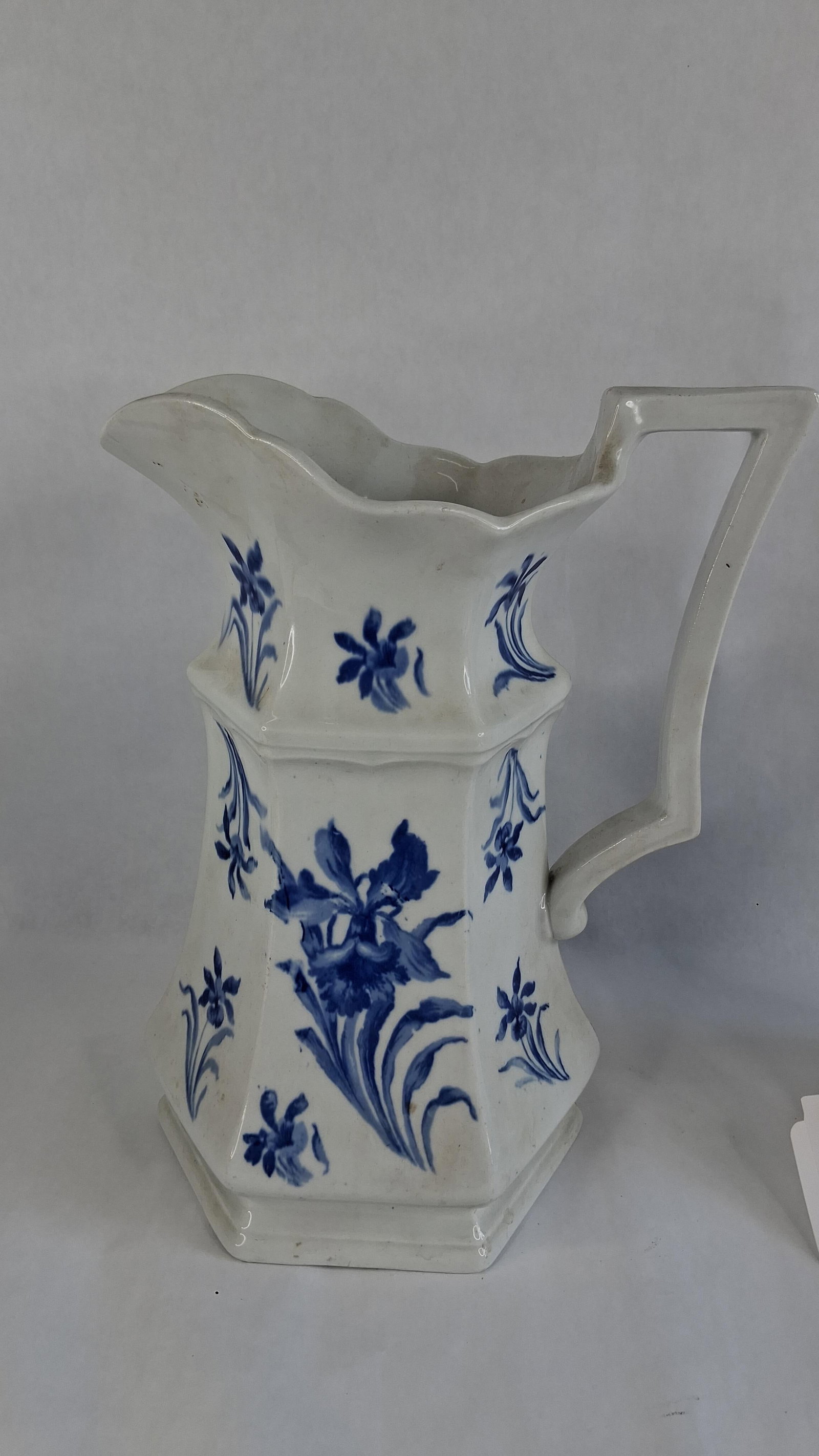 Wheeling Pottery Flow Blue Pitcher Pair - 4