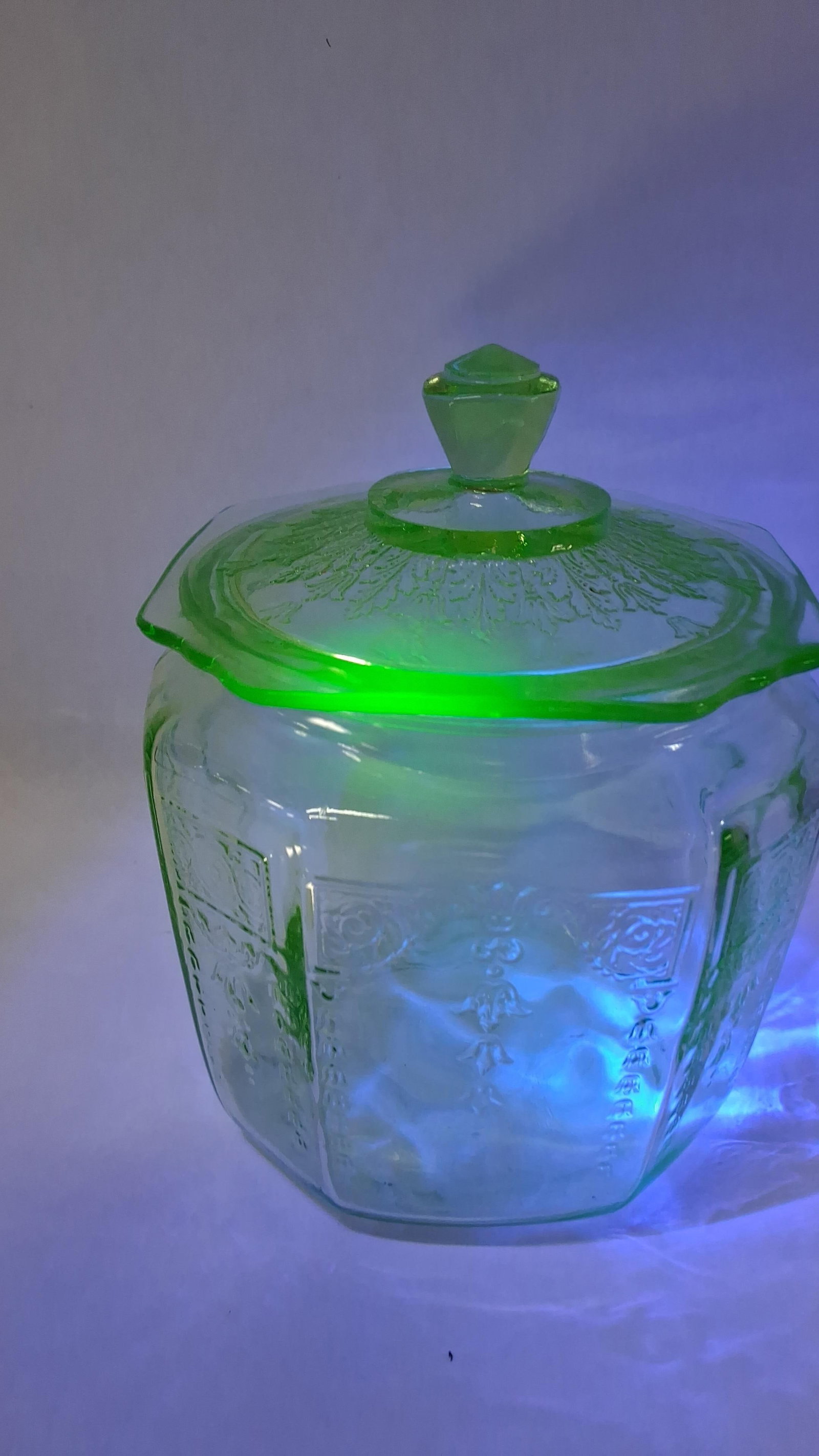 Anchor Hocking Princess Uranium Jar - 2