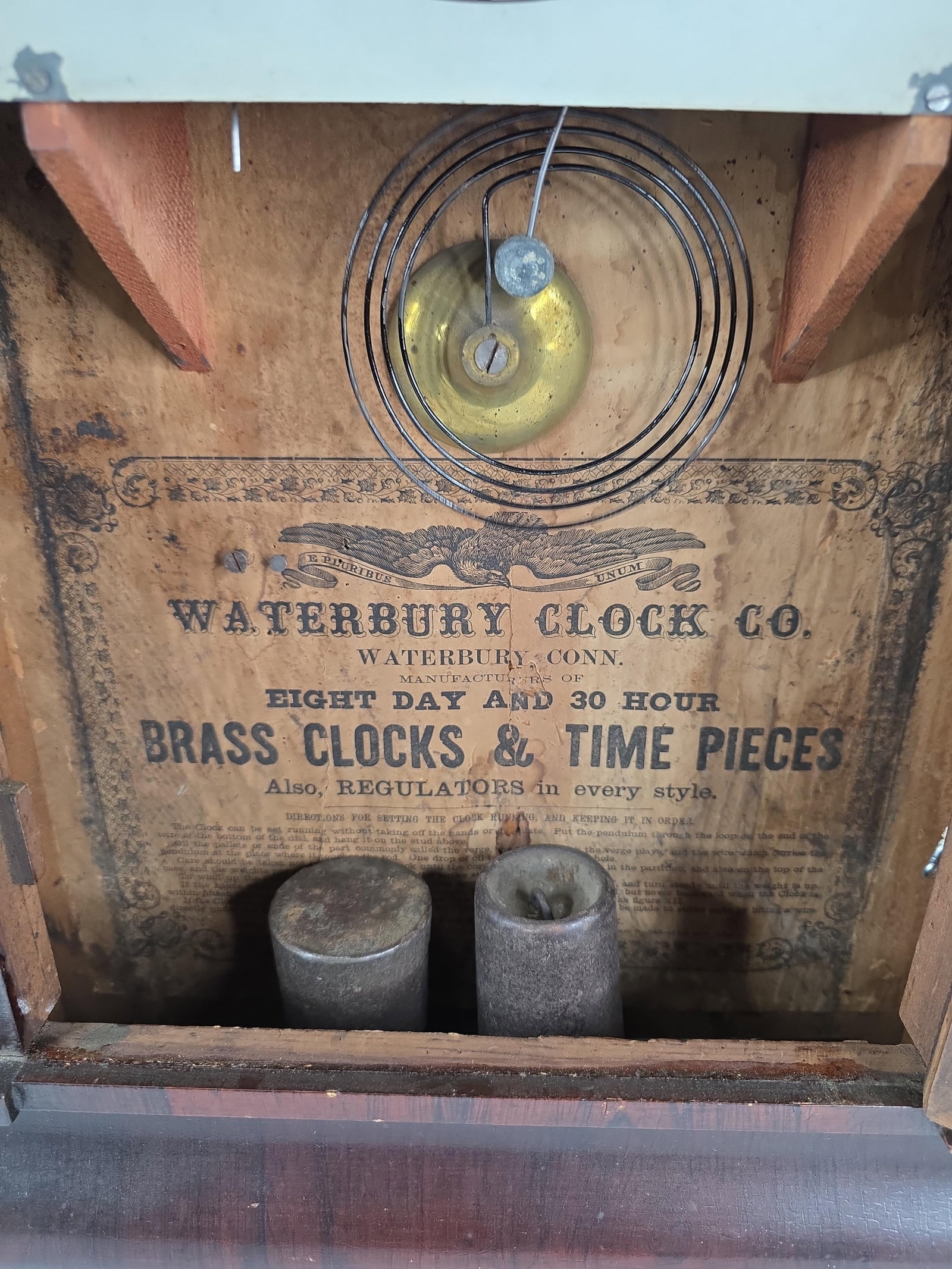 Waterbury Clock Co. Column Shelf Clock - 4