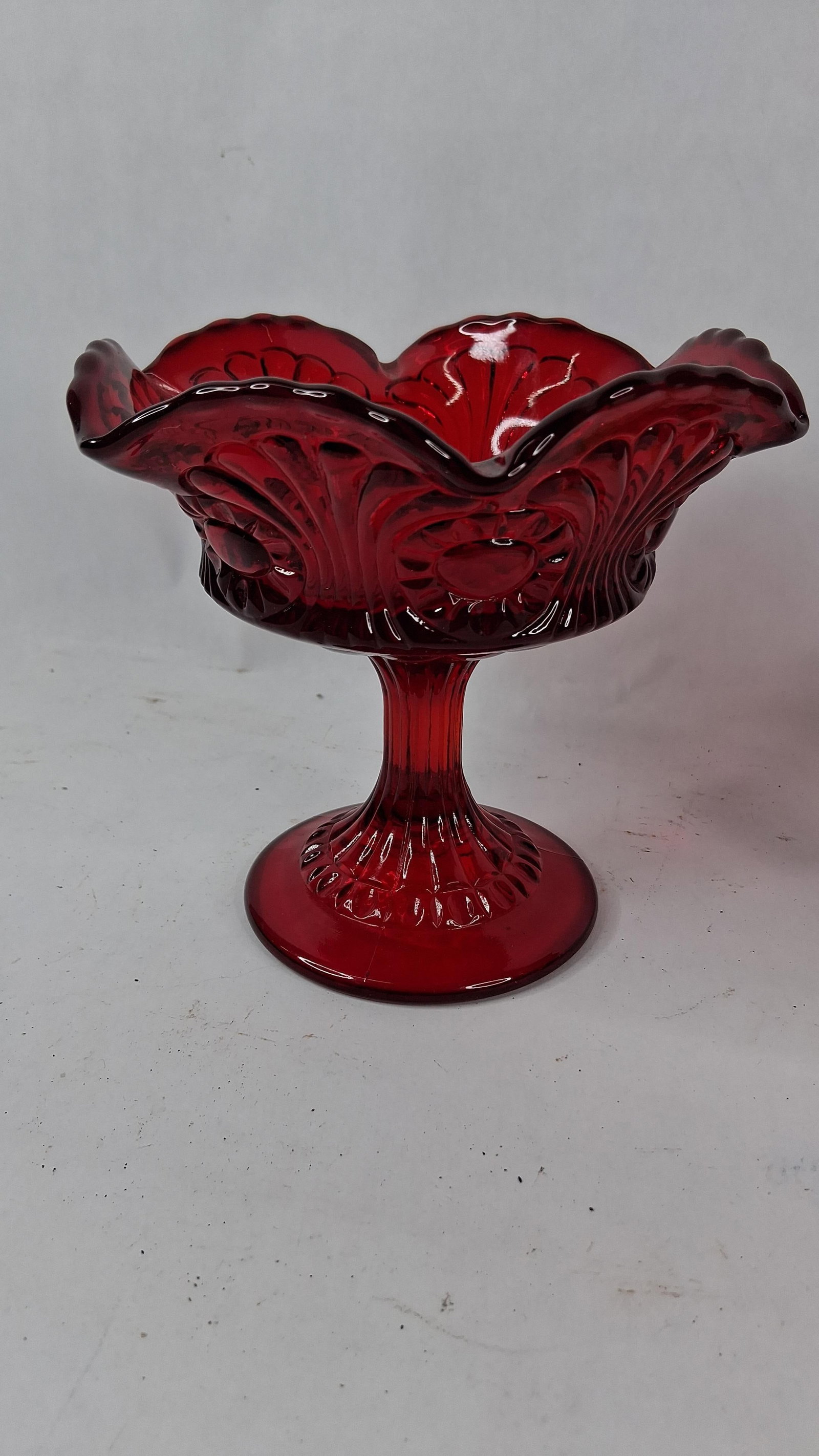 American Ruby & Amberina Glass Compotes - 2