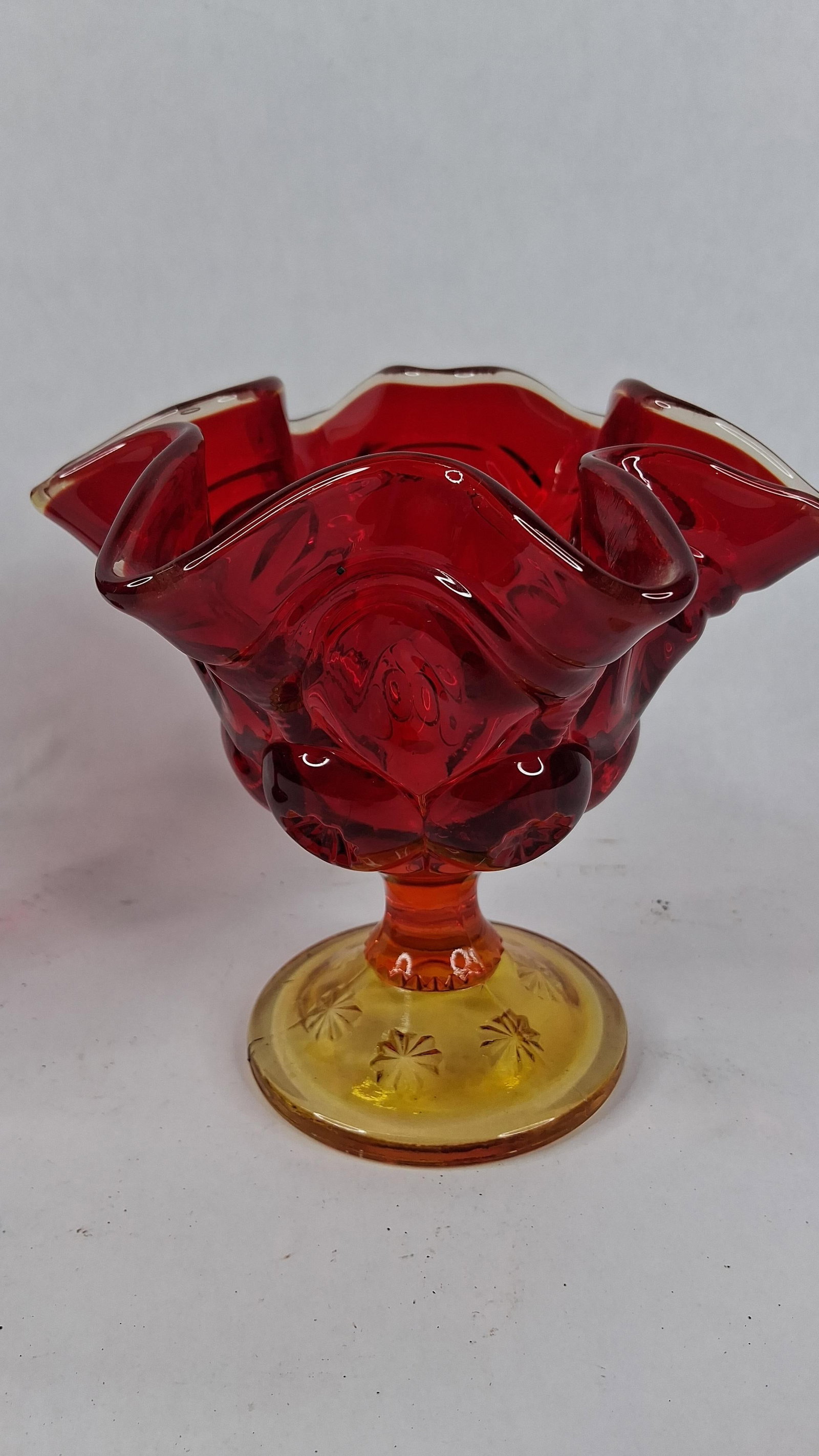 American Ruby & Amberina Glass Compotes - 3