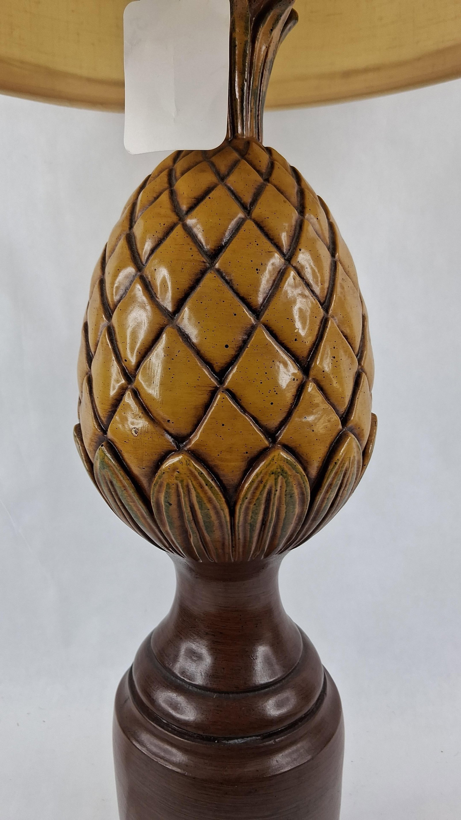 Ceramic Pineapple Lamp w/ Bow Shade - 2
