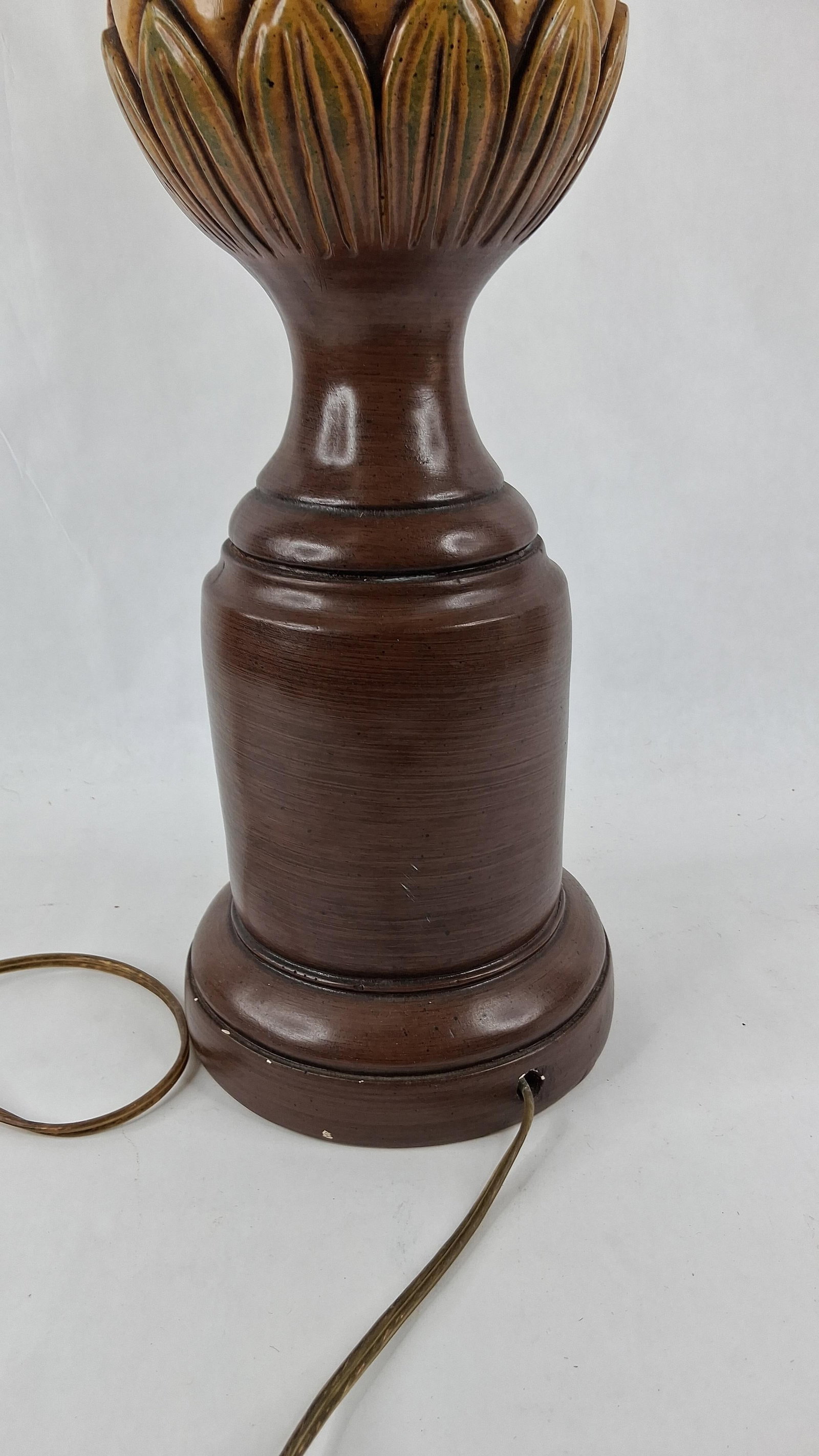 Ceramic Pineapple Lamp w/ Bow Shade - 3