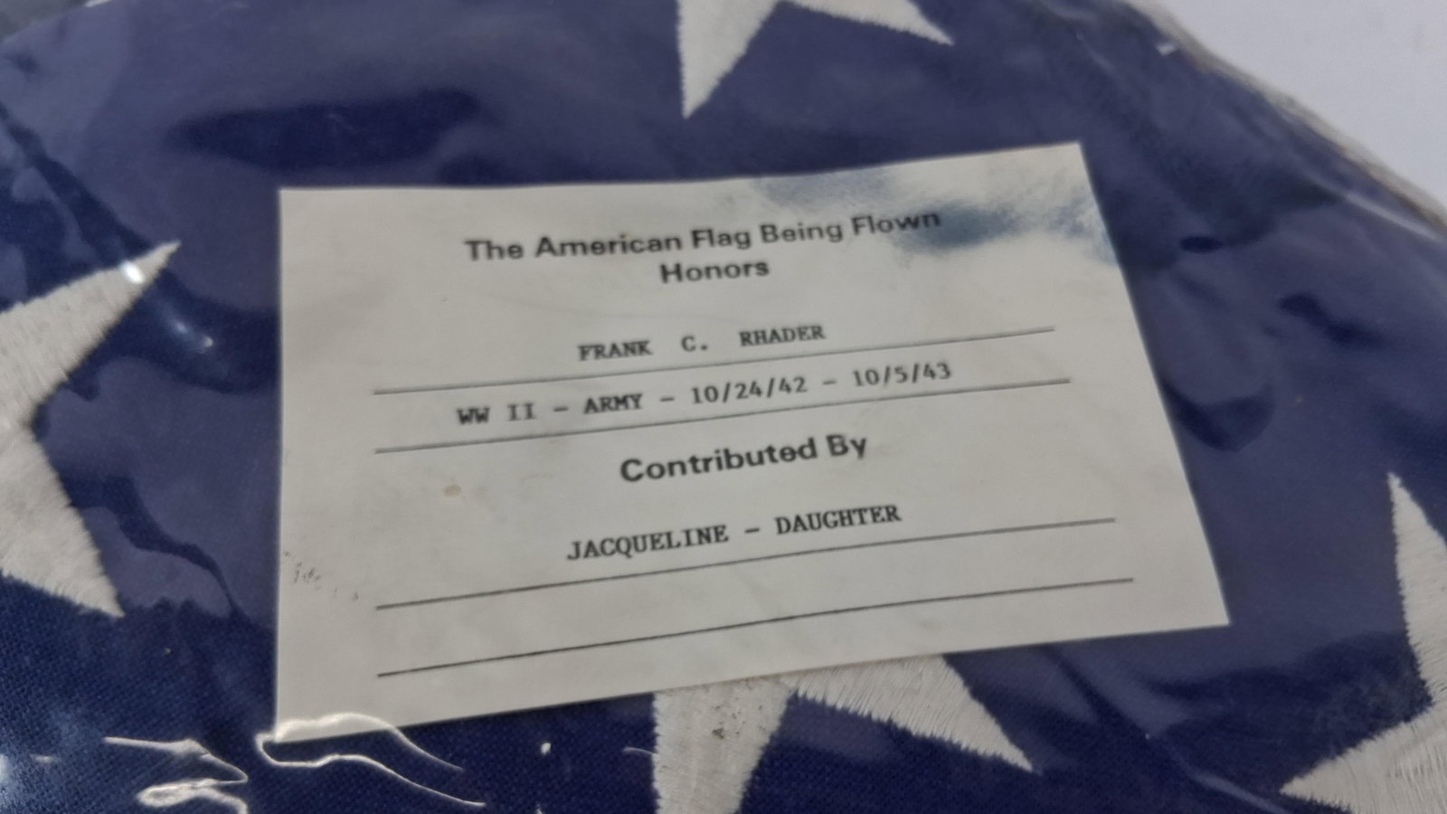 Phoenix Ind. 50-Star US Internment Flag - 6