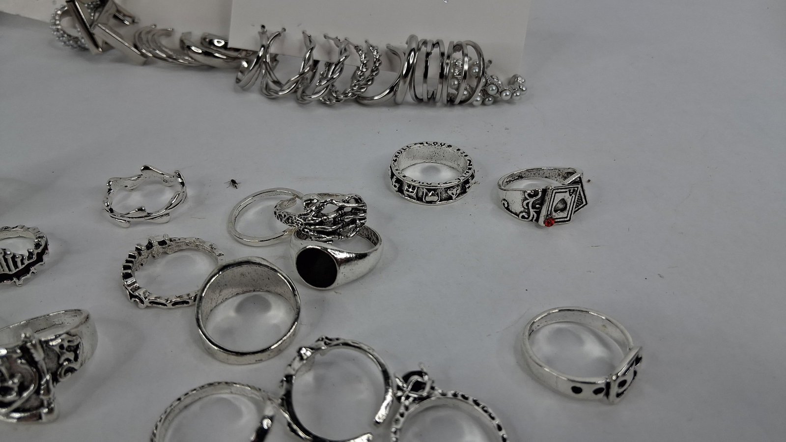 Gothic Silver-Tone Rings & Earring Sets - 5