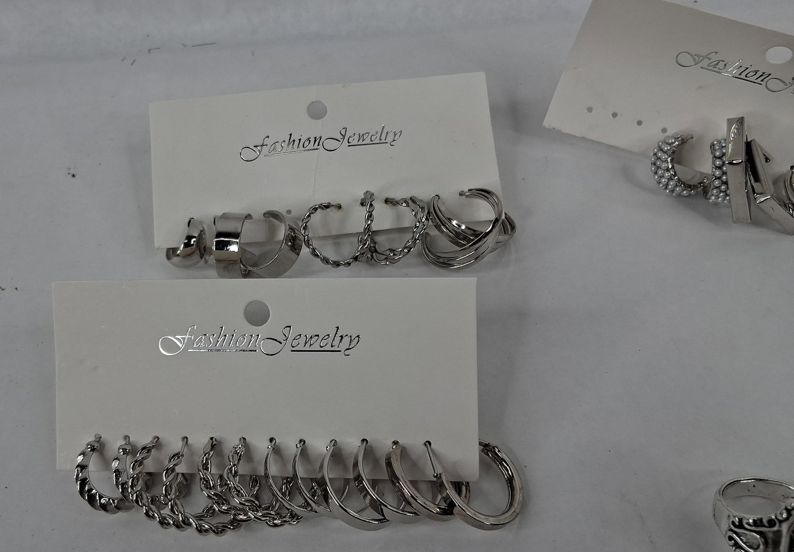 Gothic Silver-Tone Rings & Earring Sets - 8