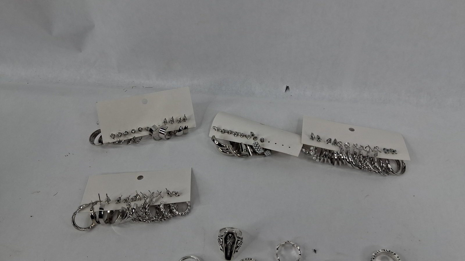 Gothic Silver-Tone Rings & Earring Sets - 9