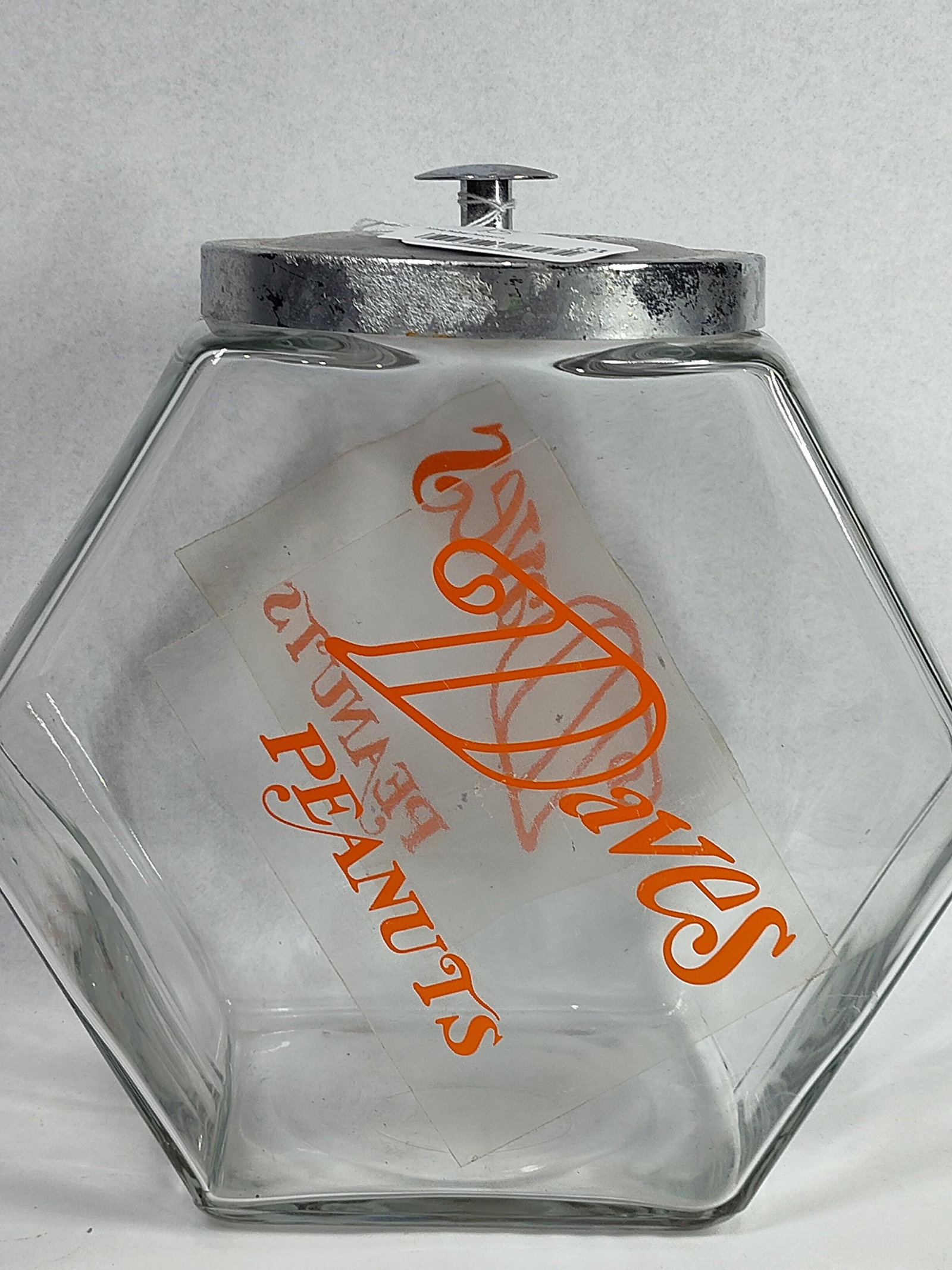 Dave's Peanuts Hexagonal Glass Jar - 3