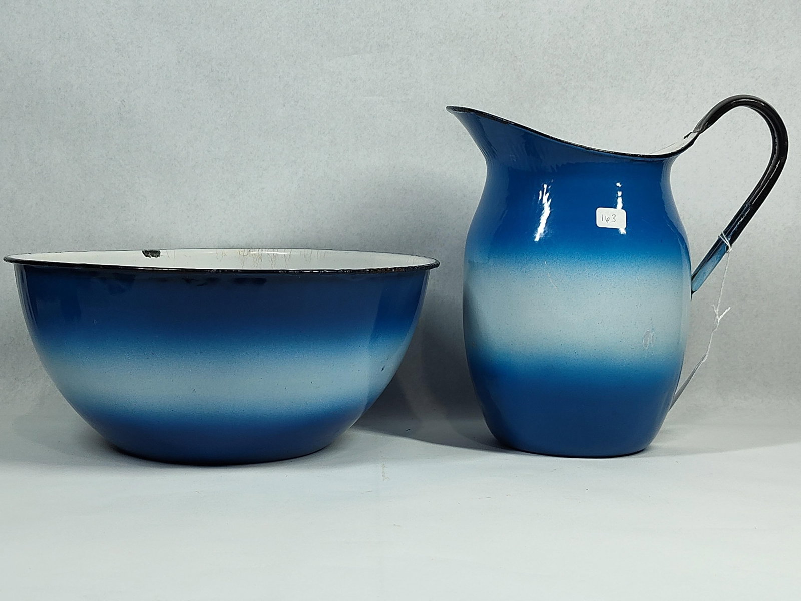 A Two-Piece Enamelware Wash Set - 2