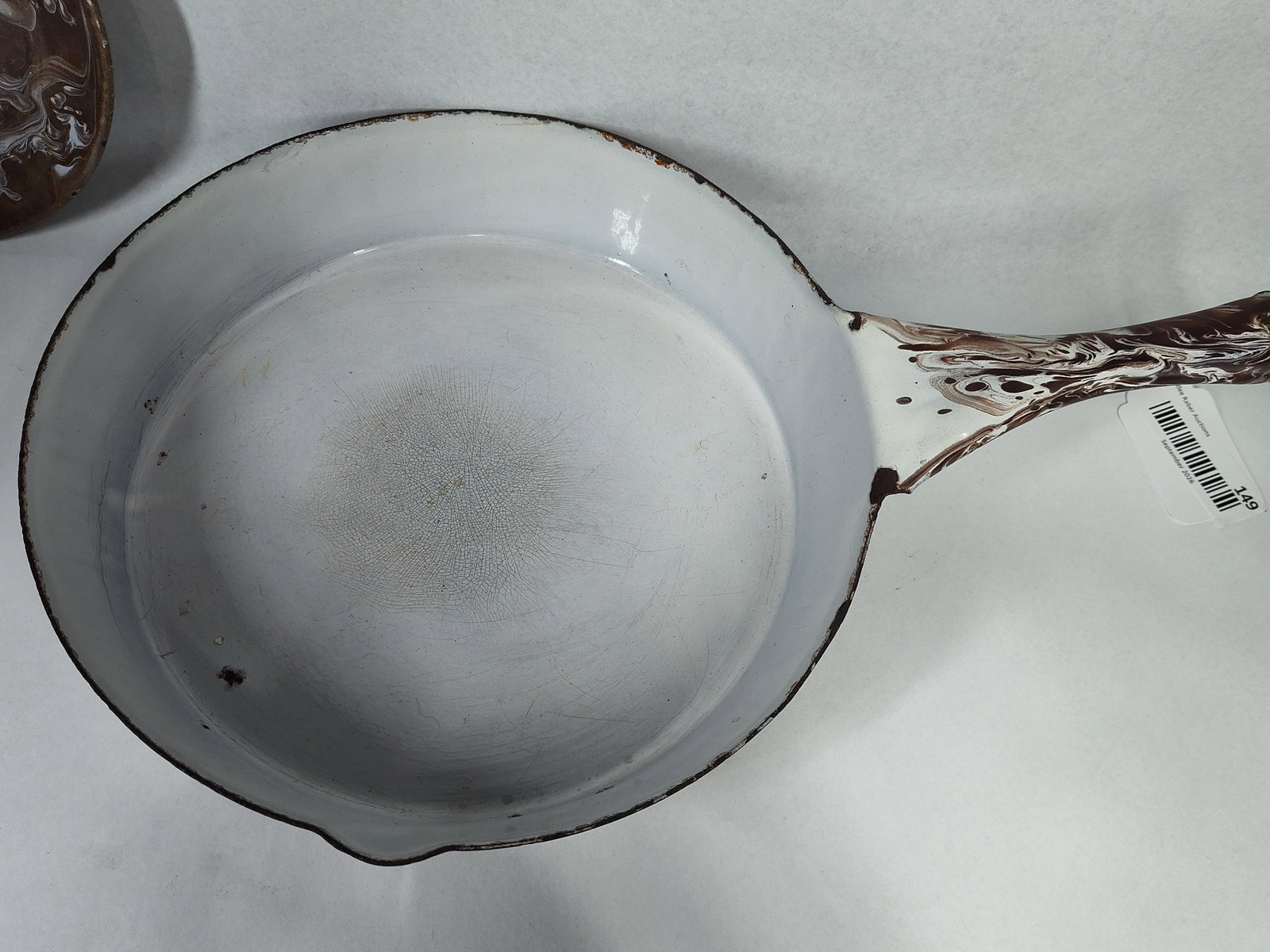 5pc Brown & White Marbleized Agateware - 3