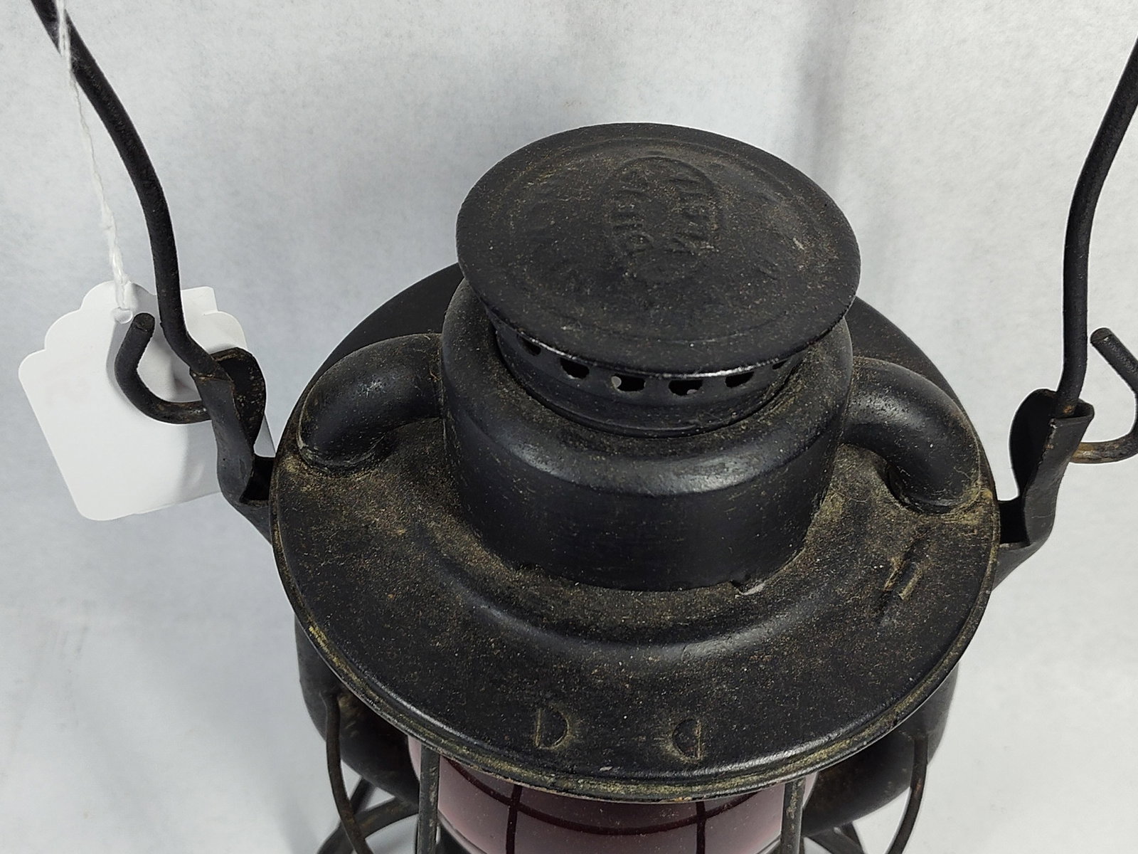Dietz Vulcan Lantern w/ Ruby Red Globe - 2