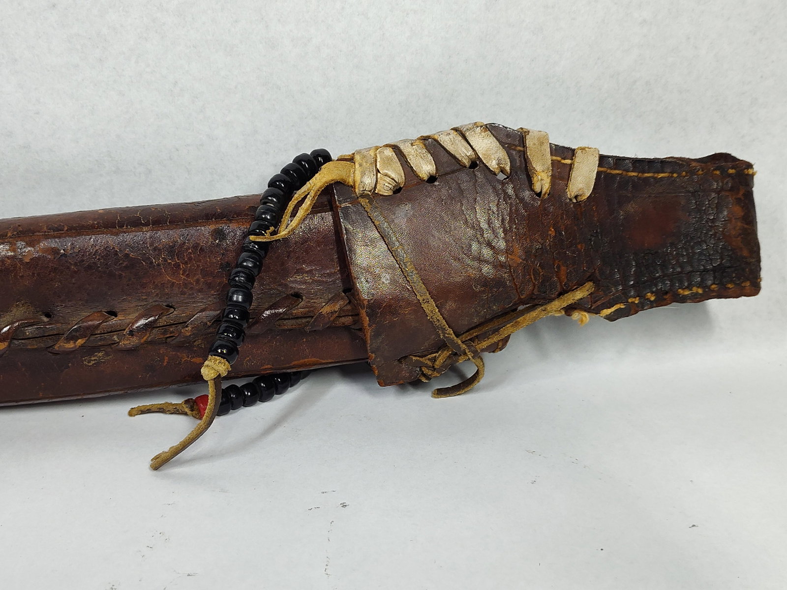 Laced Leather Machete Sheath - 4