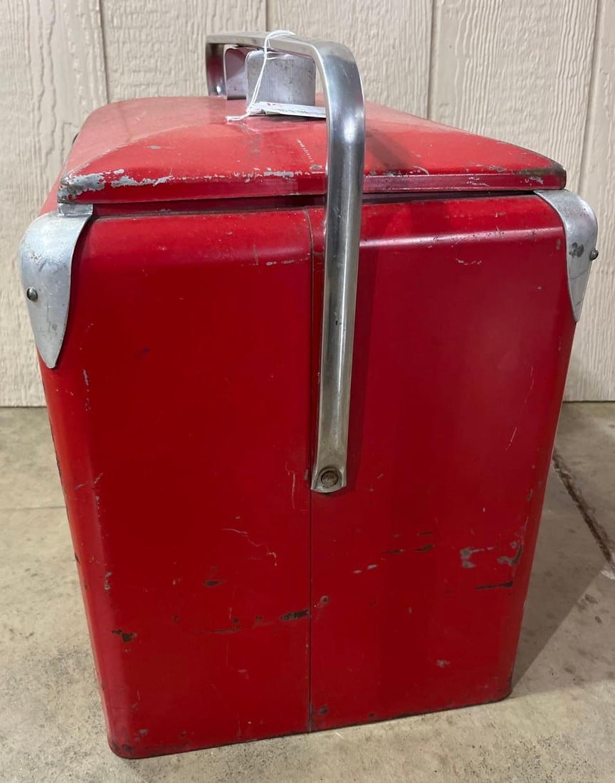 Metal Coca-Cola Picnic Cooler, Progress - 2