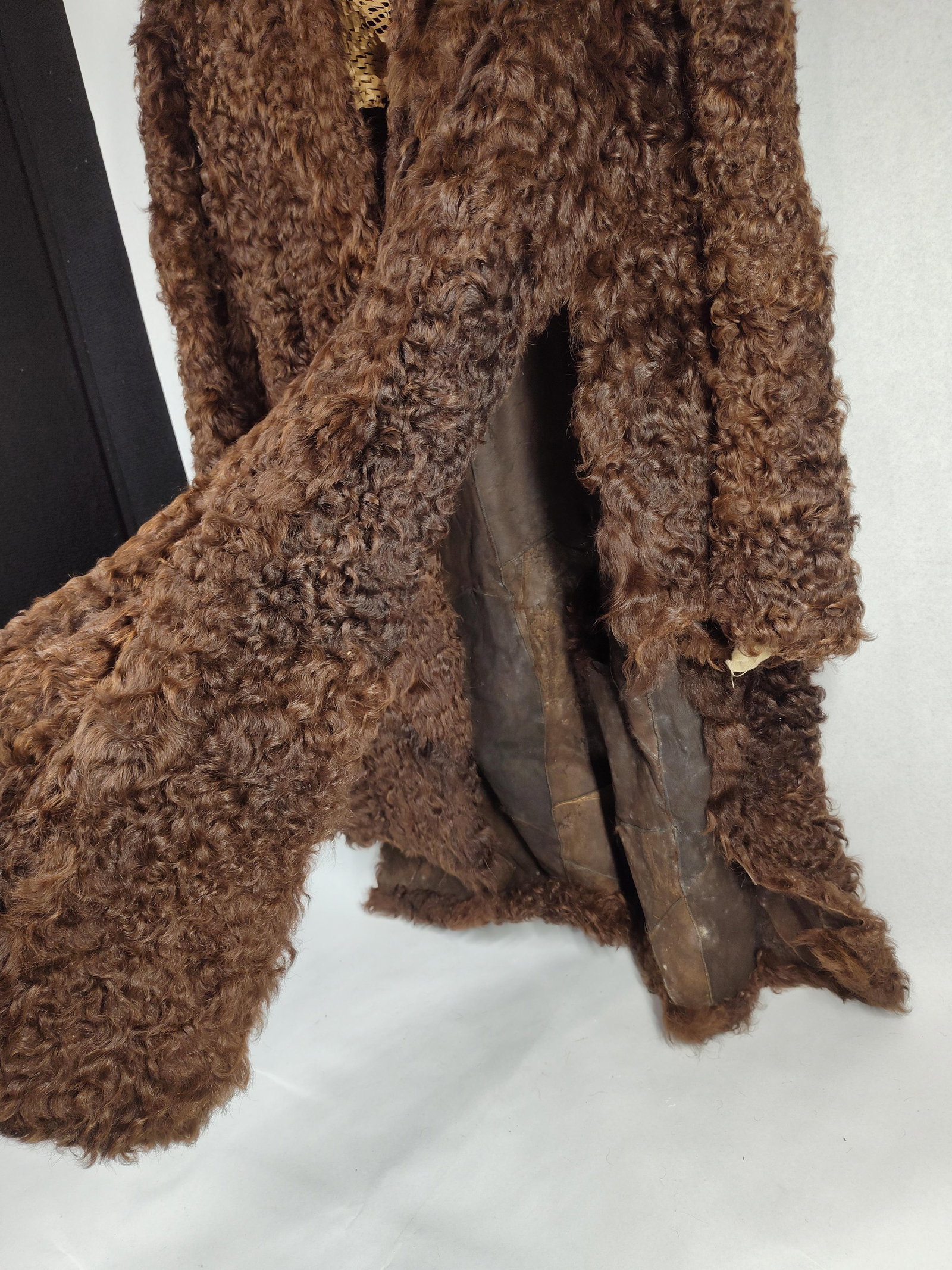 19th C. Hand Stitched Bison Hide Coat - 3
