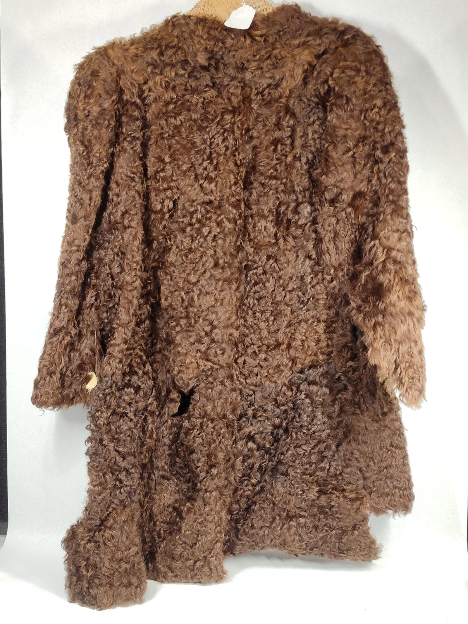 19th C. Hand Stitched Bison Hide Coat - 8
