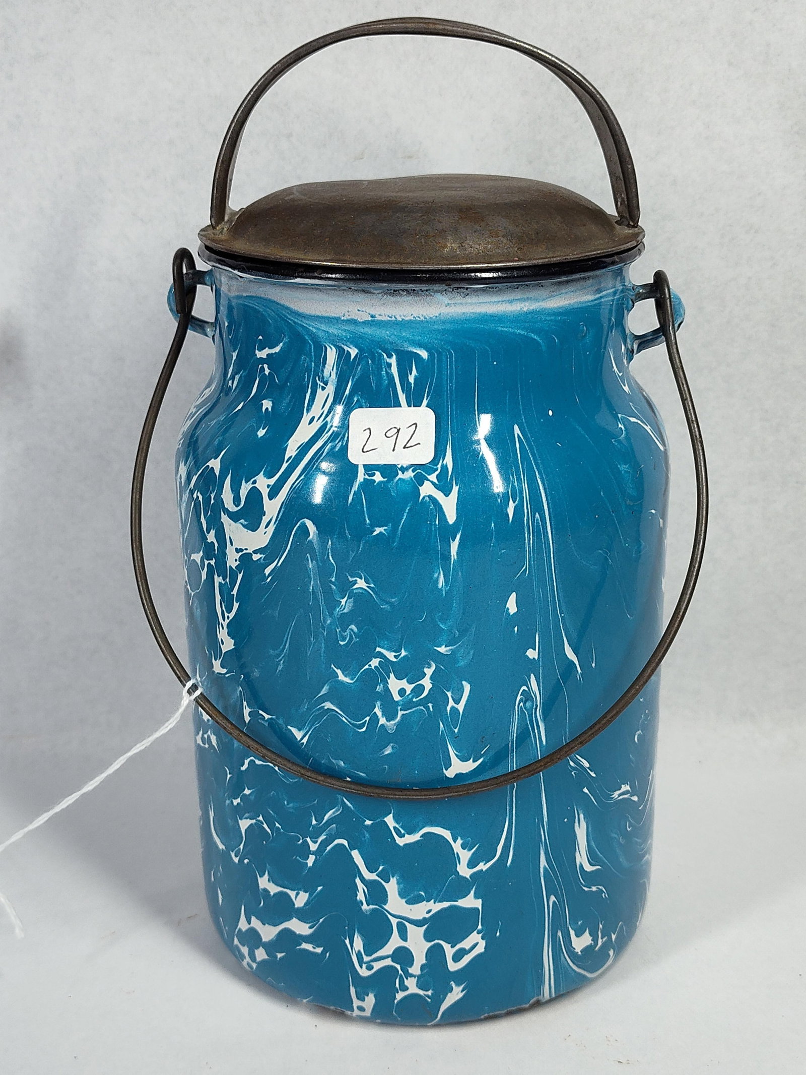 Trio Blue Mottled Agate Enamelware - 5