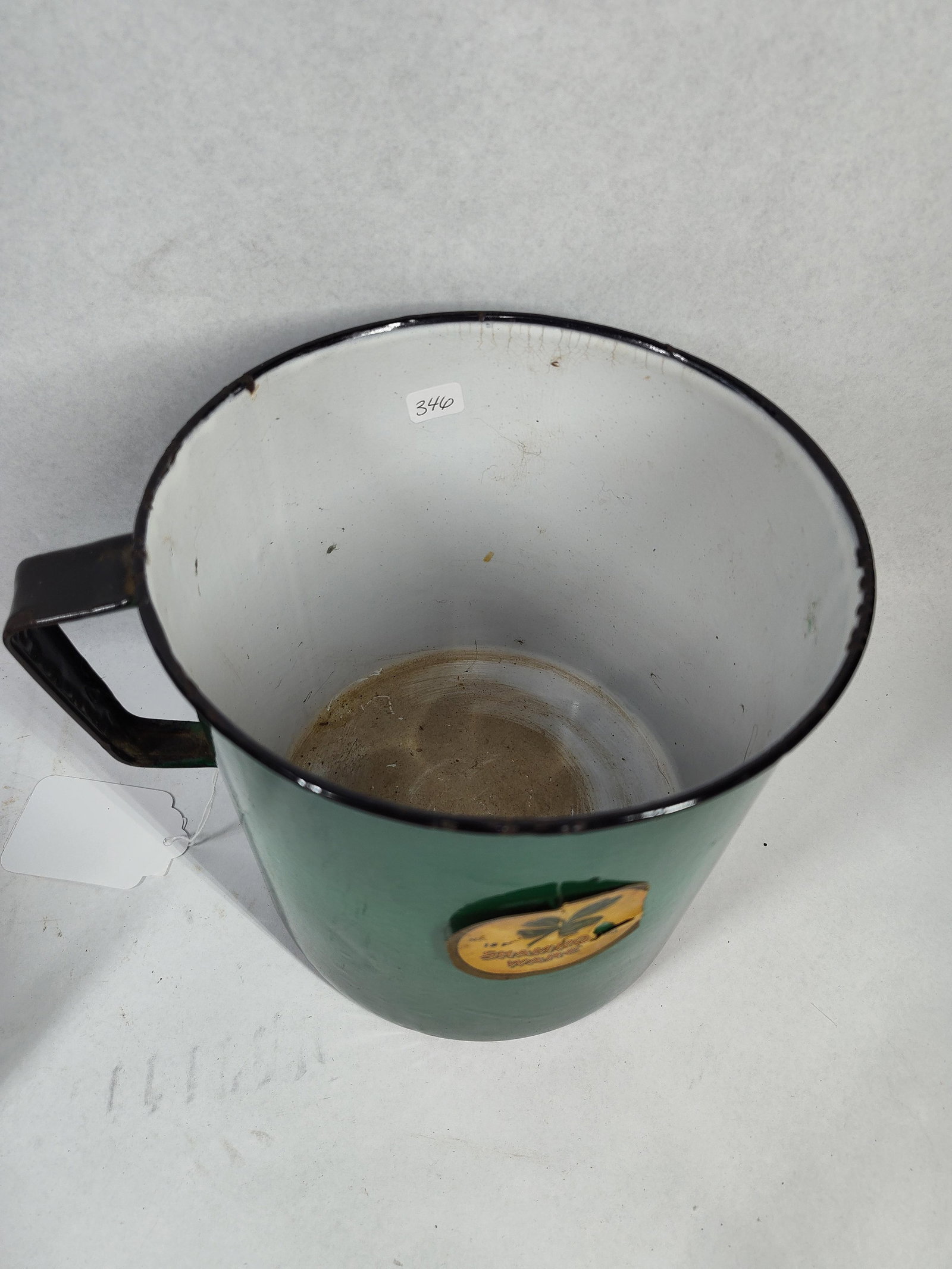Pair Shamrock Ware Green Enamelware - 3