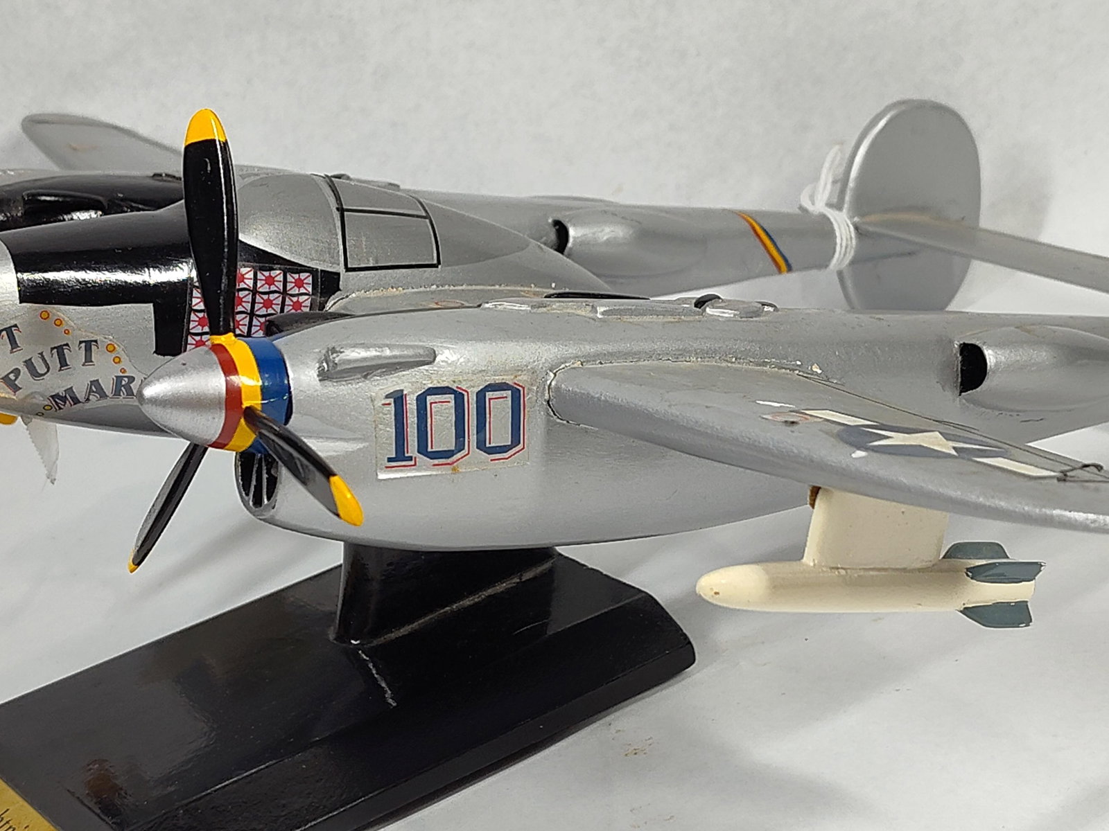 Lockheed P-38J Lightning Mahogany Model - 2