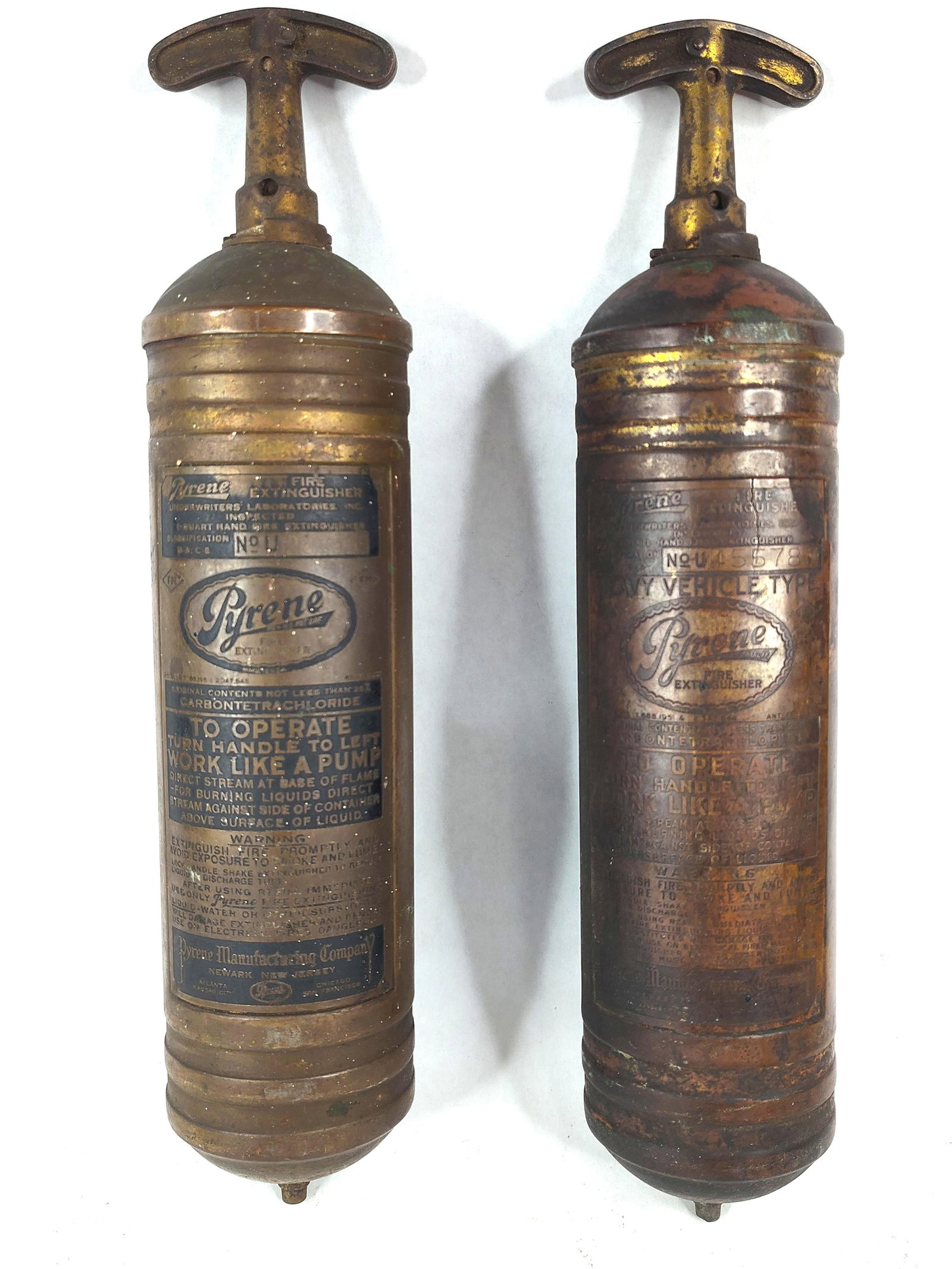 Pair Pyrene Hand Pump Extinguishers (1 of 4)