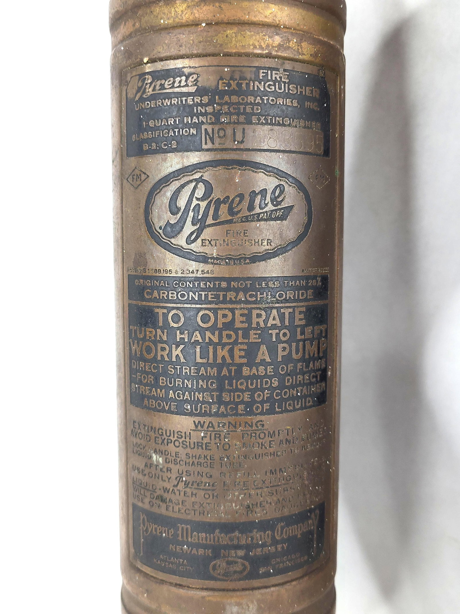 Pair Pyrene Hand Pump Extinguishers - 2
