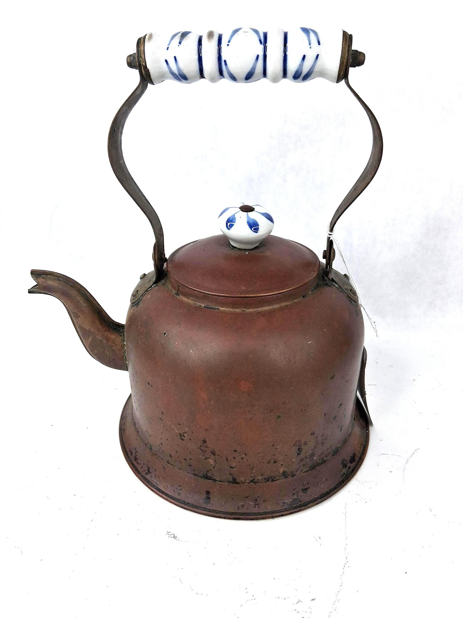 Delft Style Copper Tea Kettle w/ Porc (1 of 6)