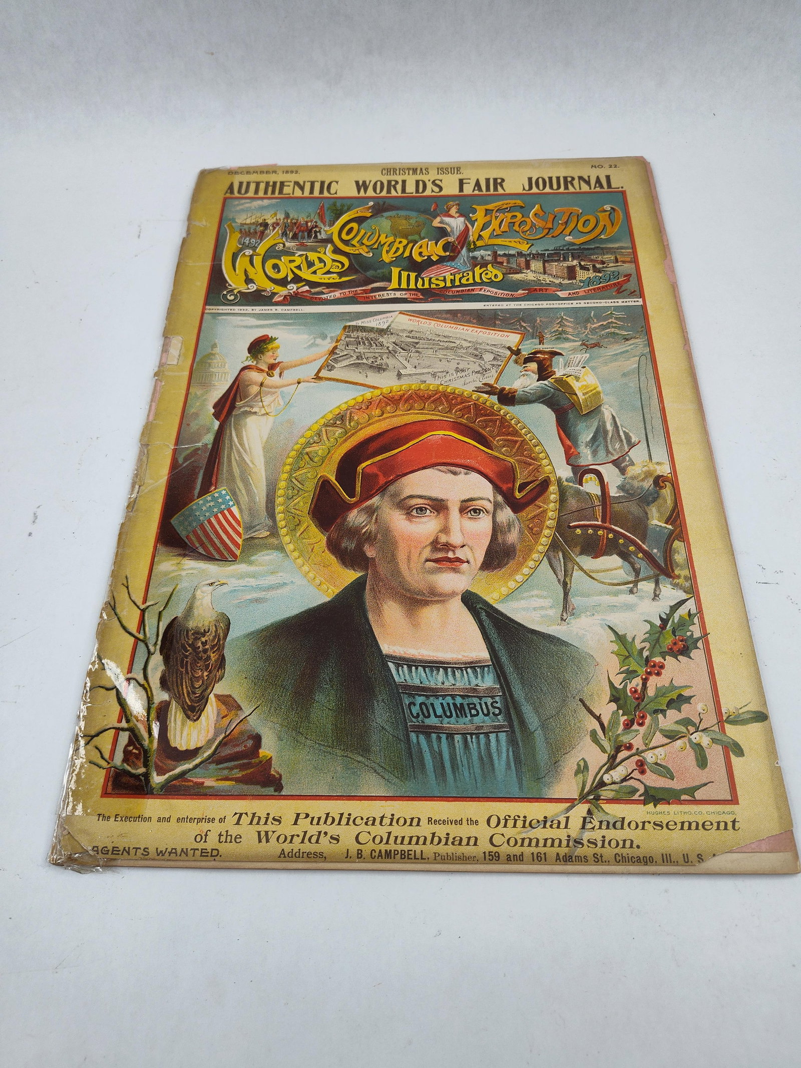 Campbell World's Columbian Expo Illus: A collection of issues from the periodical World's Columbian Exposition Illustrated, described as the Authentic World's Fair Journal and published by J.B. Campbell in Chicago. This lot features the