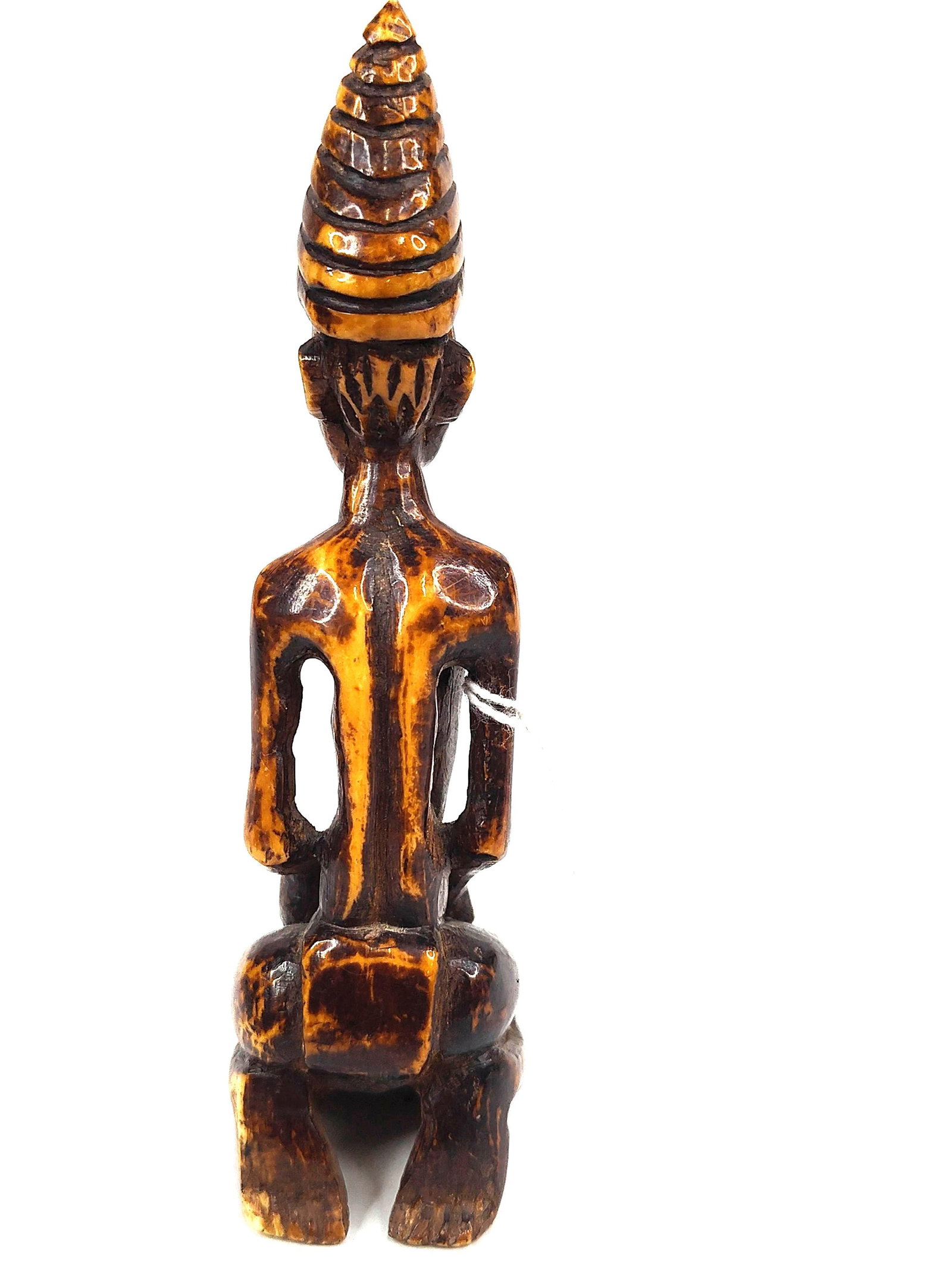 Central African Bone Kneeling Figure - 3