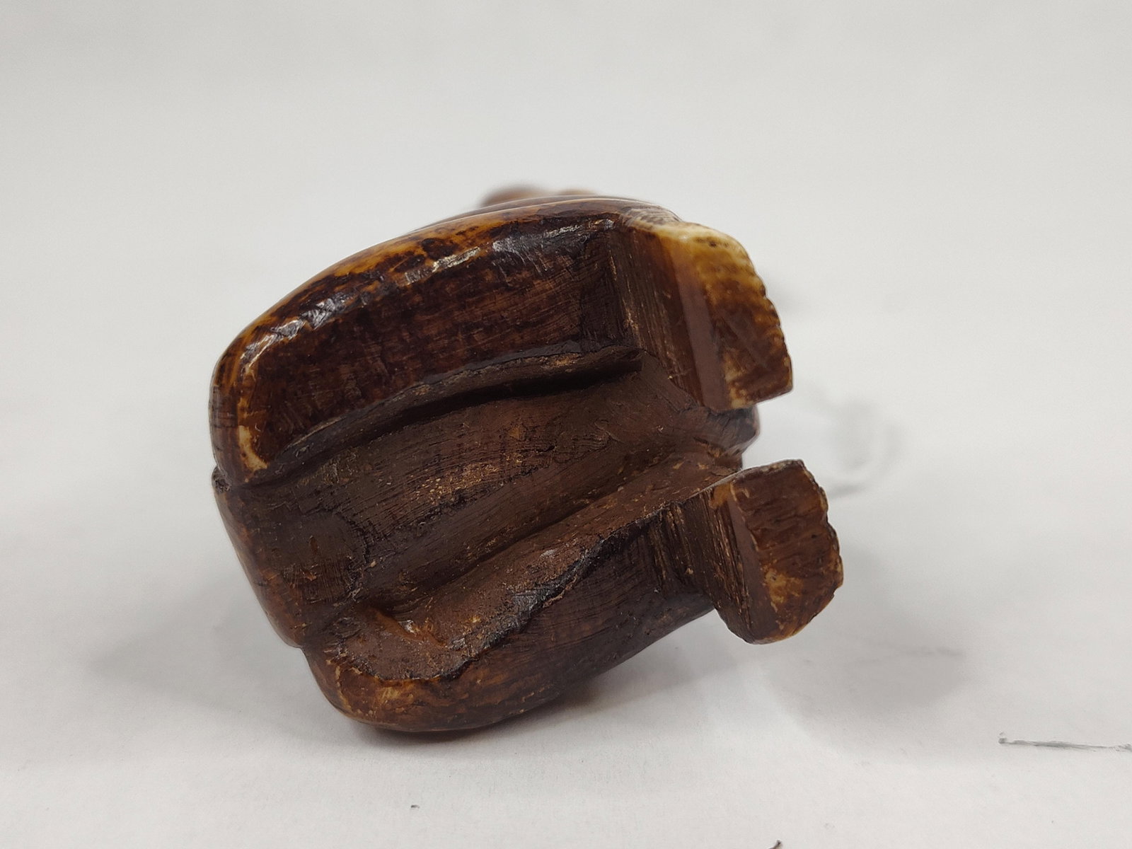 Central African Bone Kneeling Figure - 4