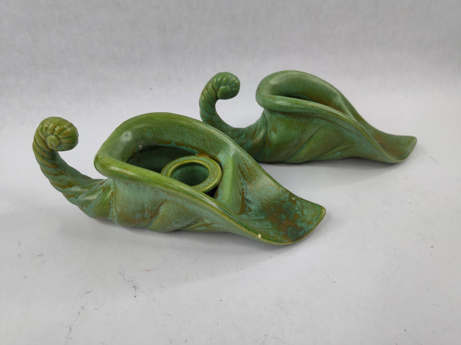 Pair Royal Haeger Cornucopia Holders - 4