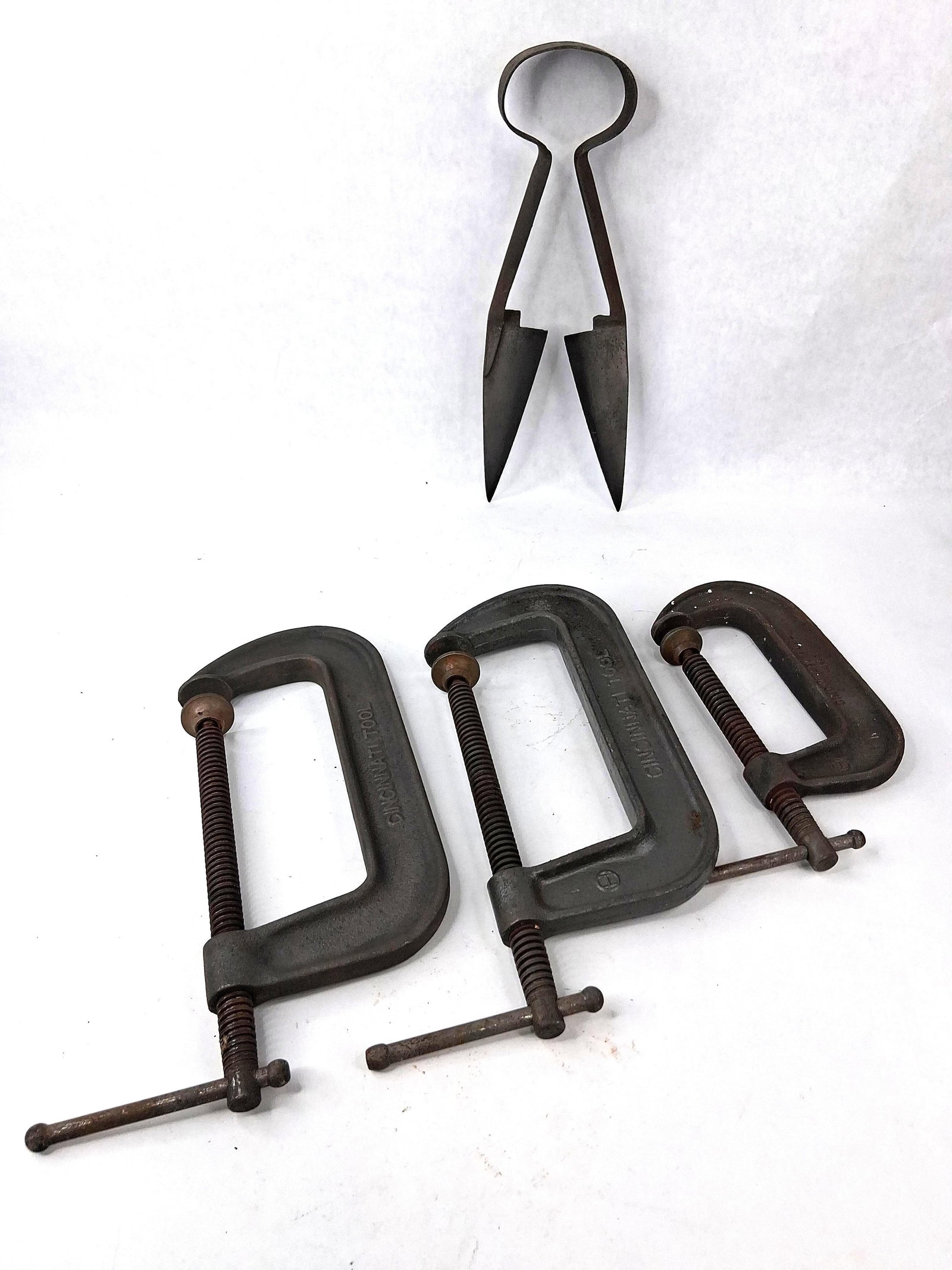 3 Hargrave C-Clamps & Vtg Spring Shears (1 of 9)