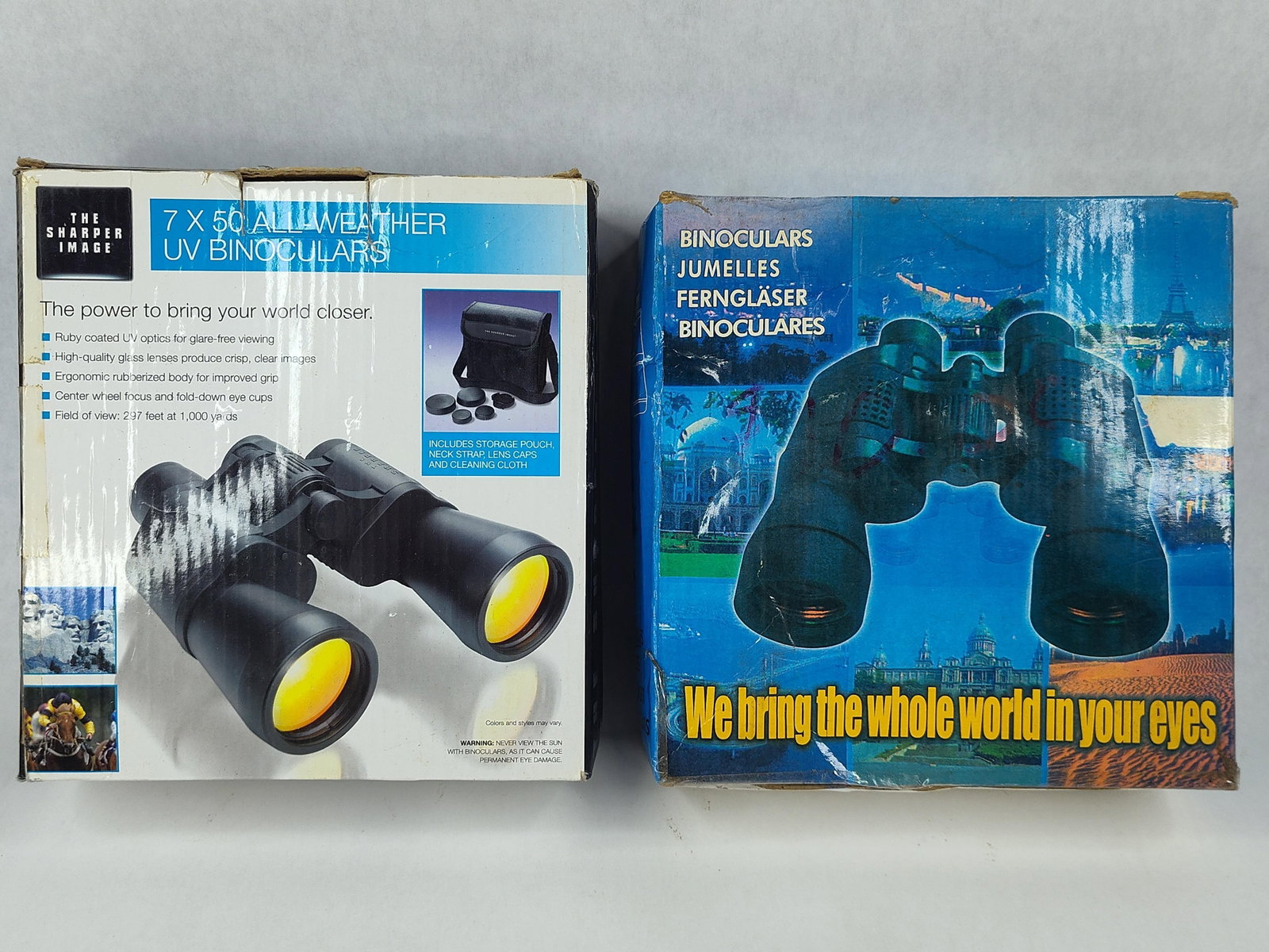 Two Pairs 7x50 Binoculars w/ Boxes - 2