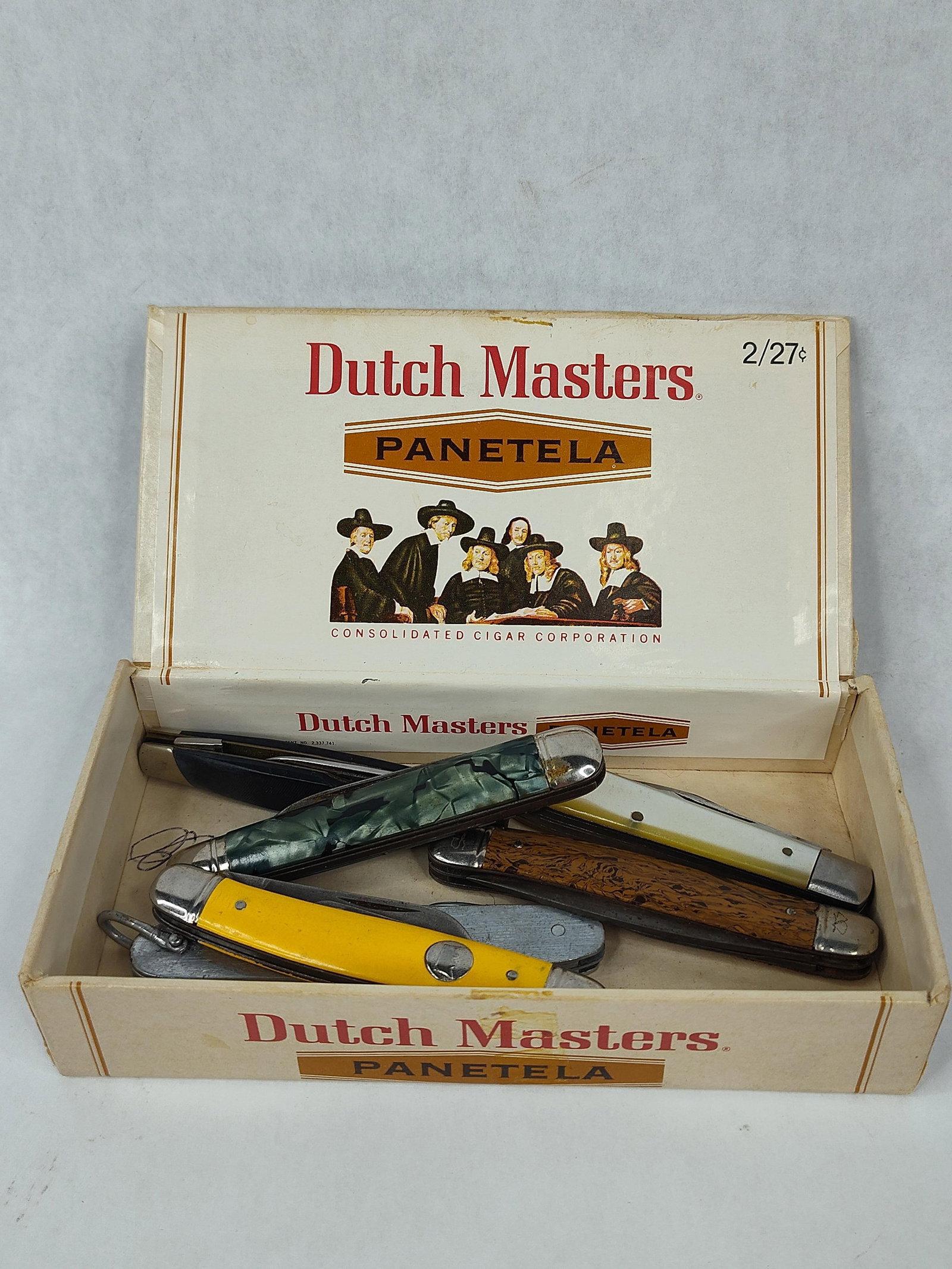 6 Vtg Pocket Knives & Dutch Masters Box (1 of 3)