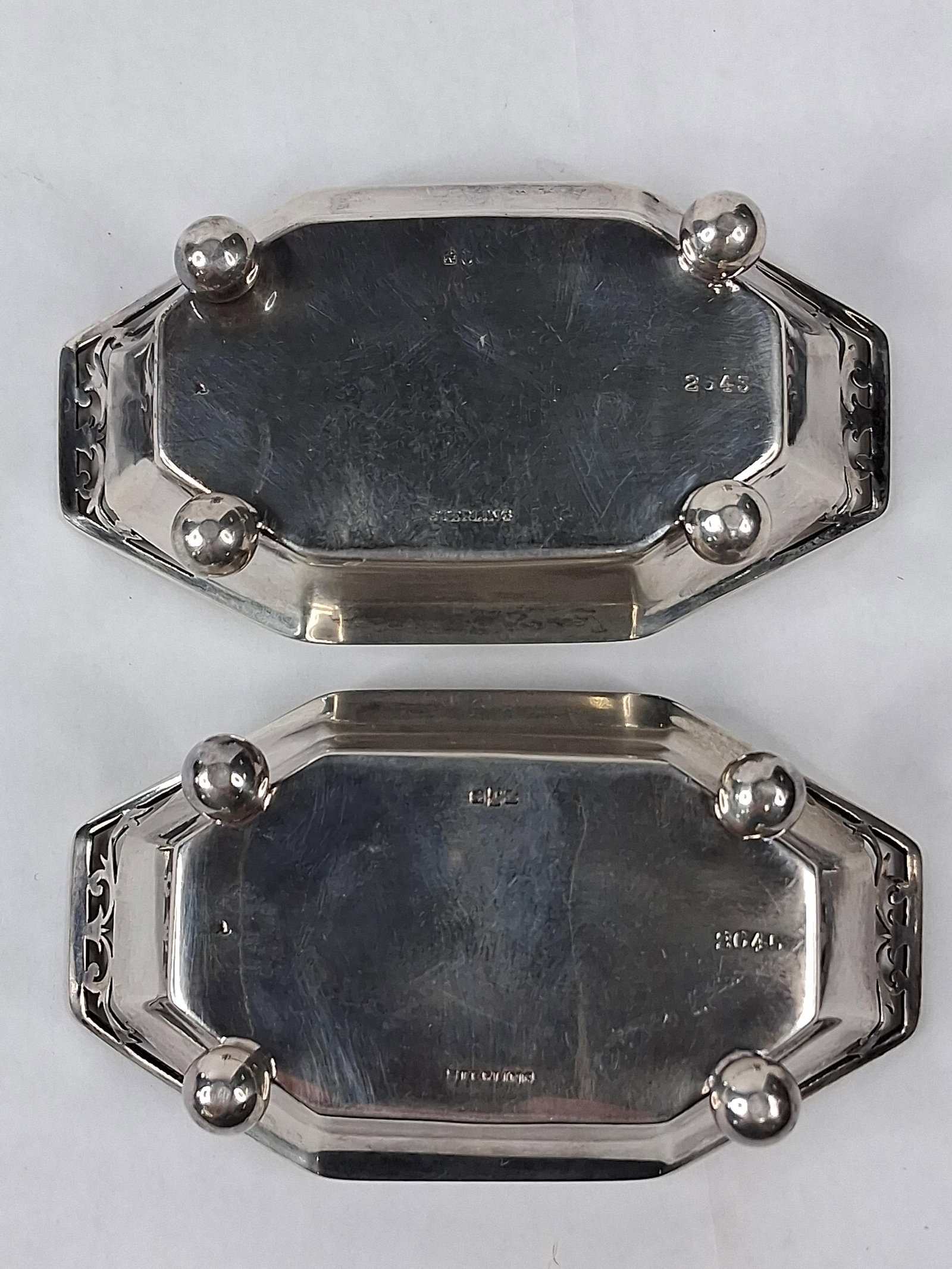 Pair Gorham Str. Salt Cellars & Spoons - 4