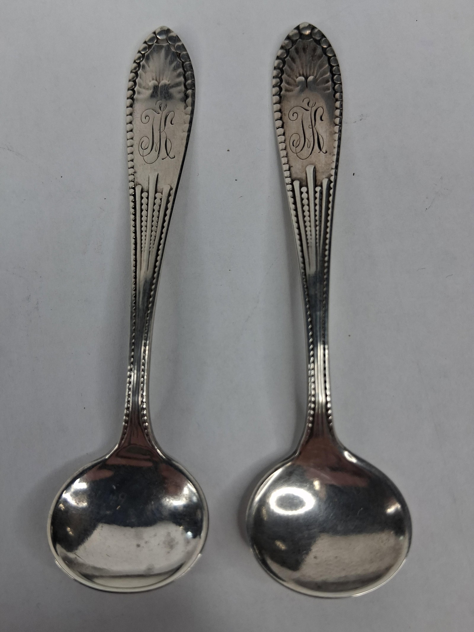 Pair Gorham Str. Salt Cellars & Spoons - 6