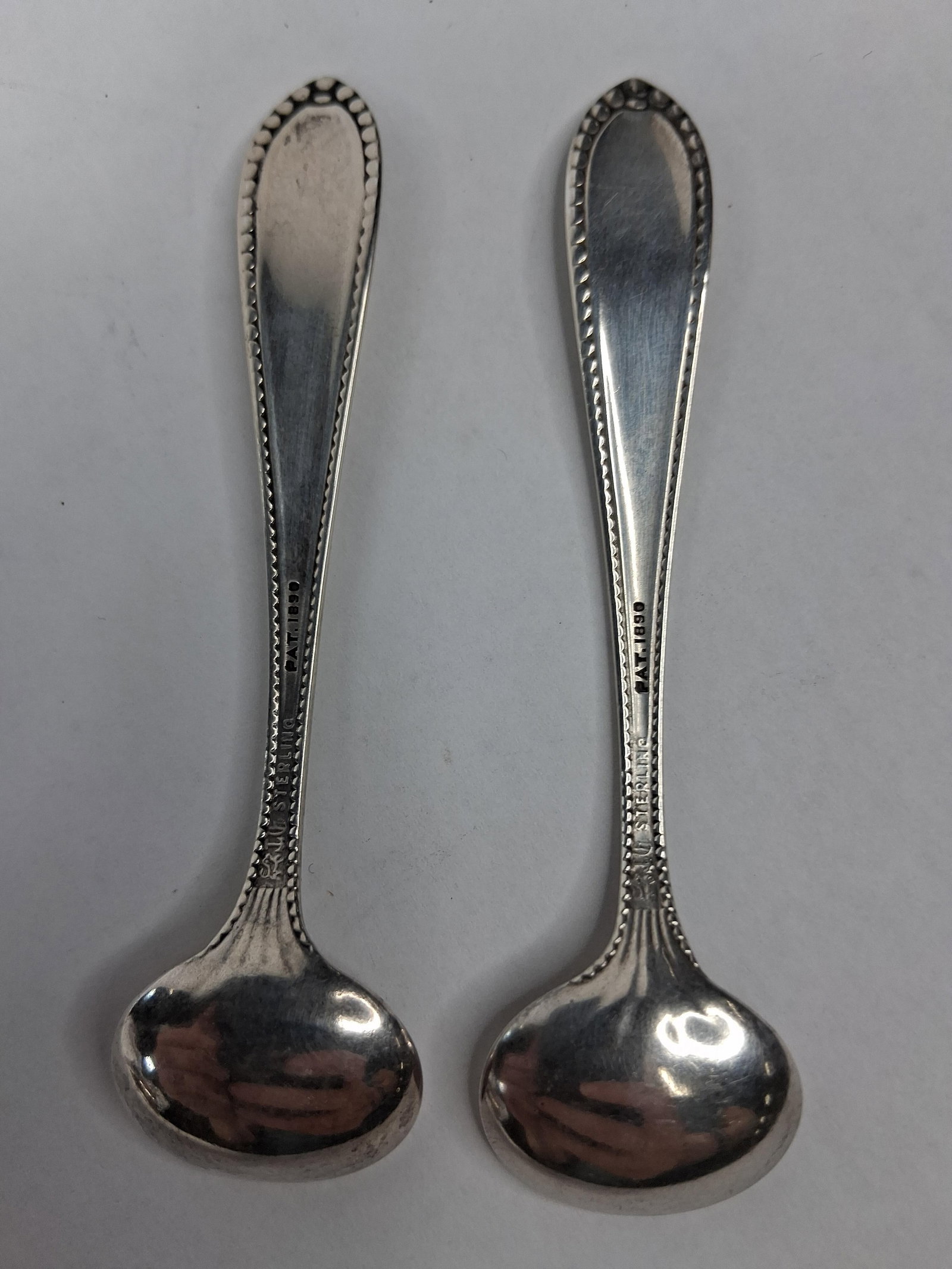 Pair Gorham Str. Salt Cellars & Spoons - 7