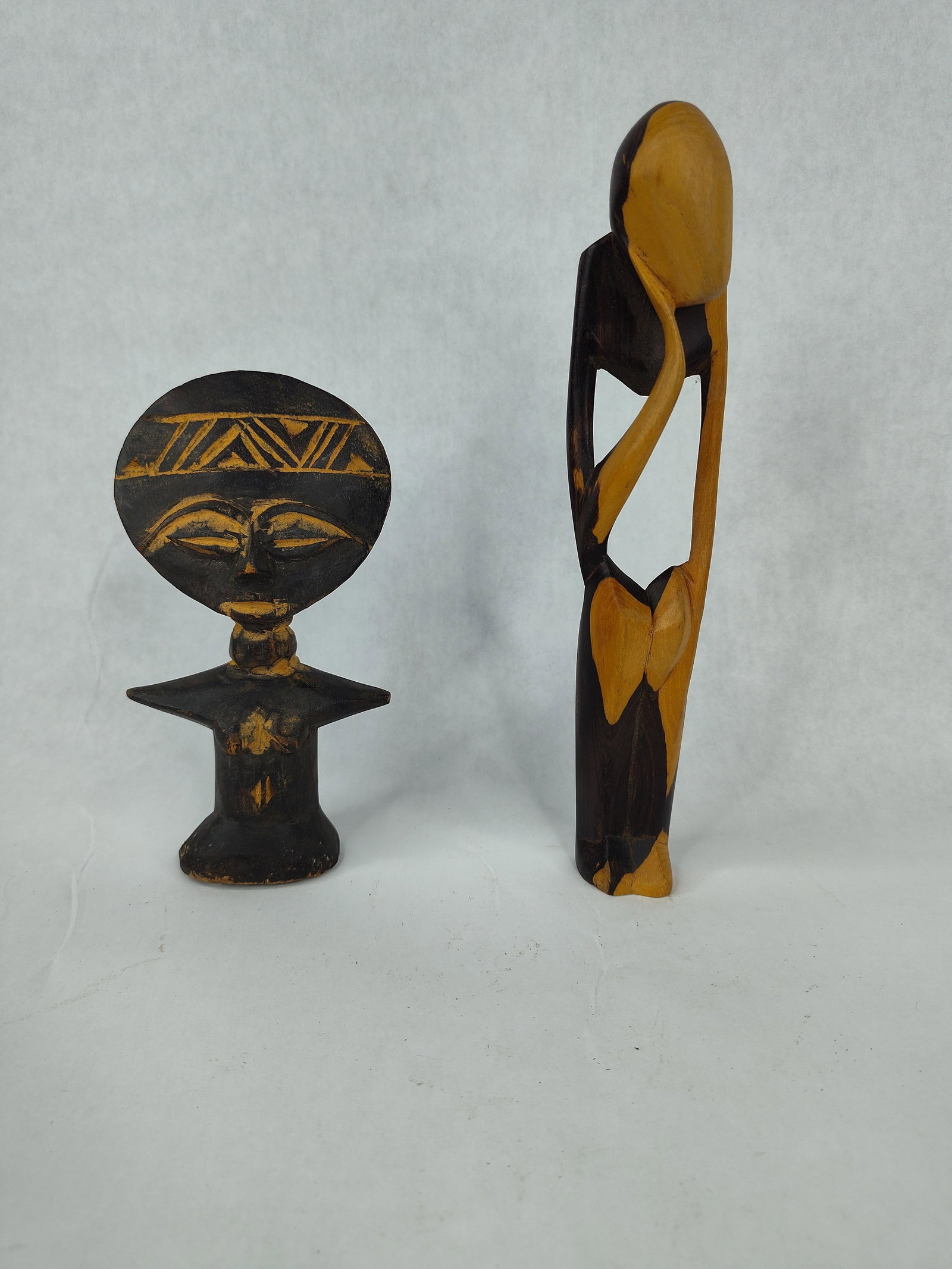 Ashanti Akua'ba & African Wood Figure (1 of 4)
