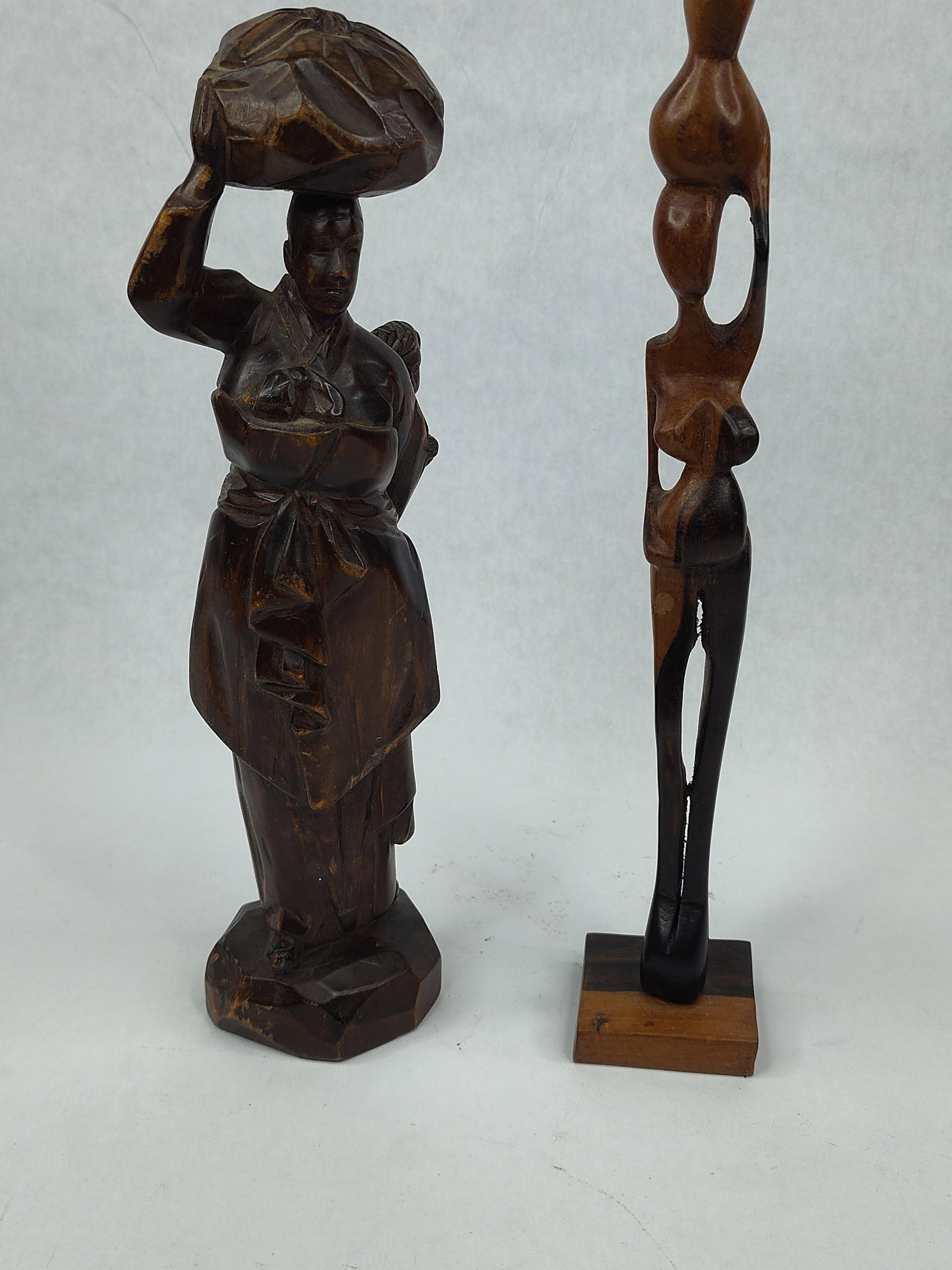 Two Hand-Carved Wooden Folk Art Figures (1 of 6)