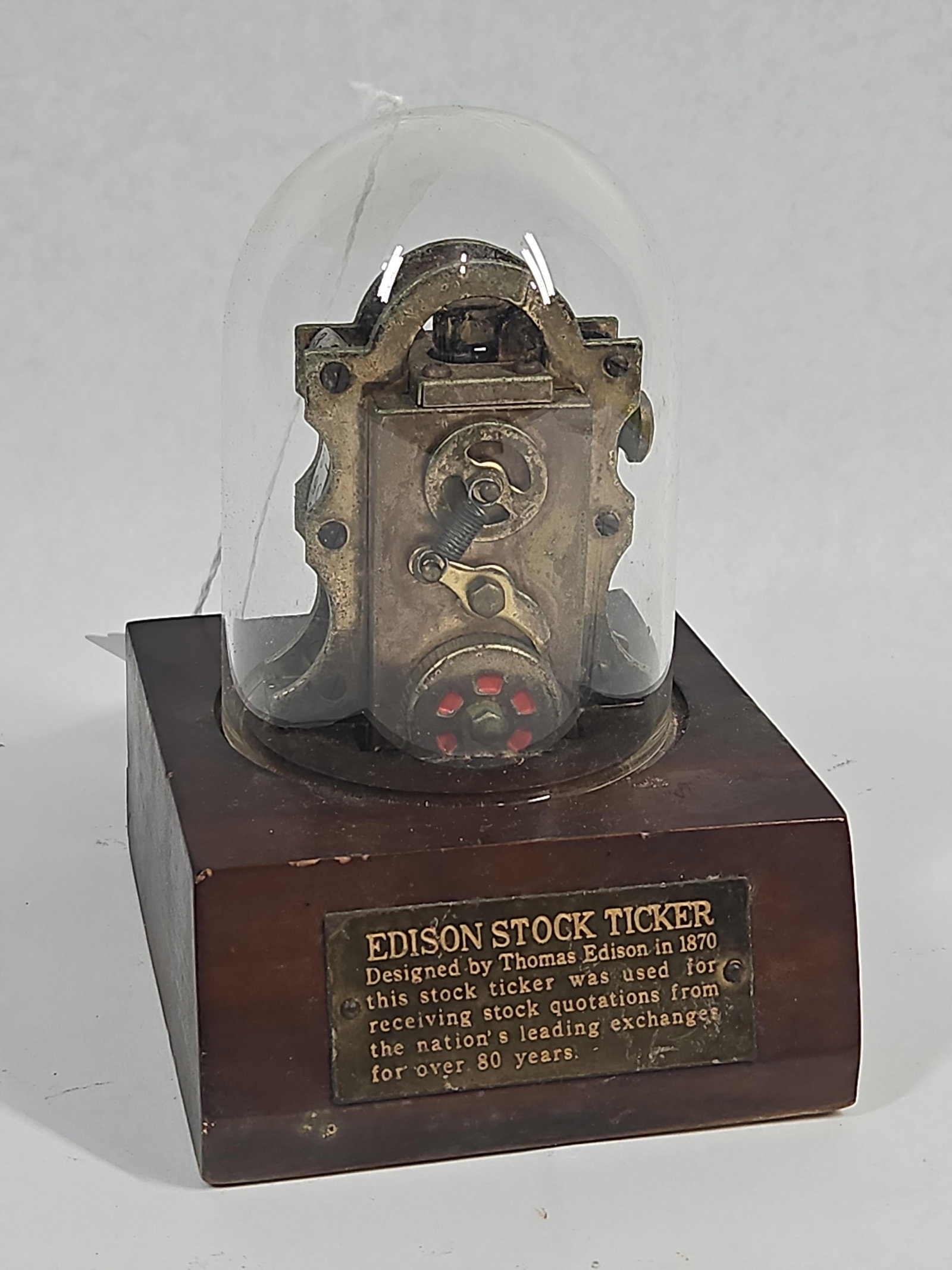 Edison Stock Ticker Brass Table Lighter