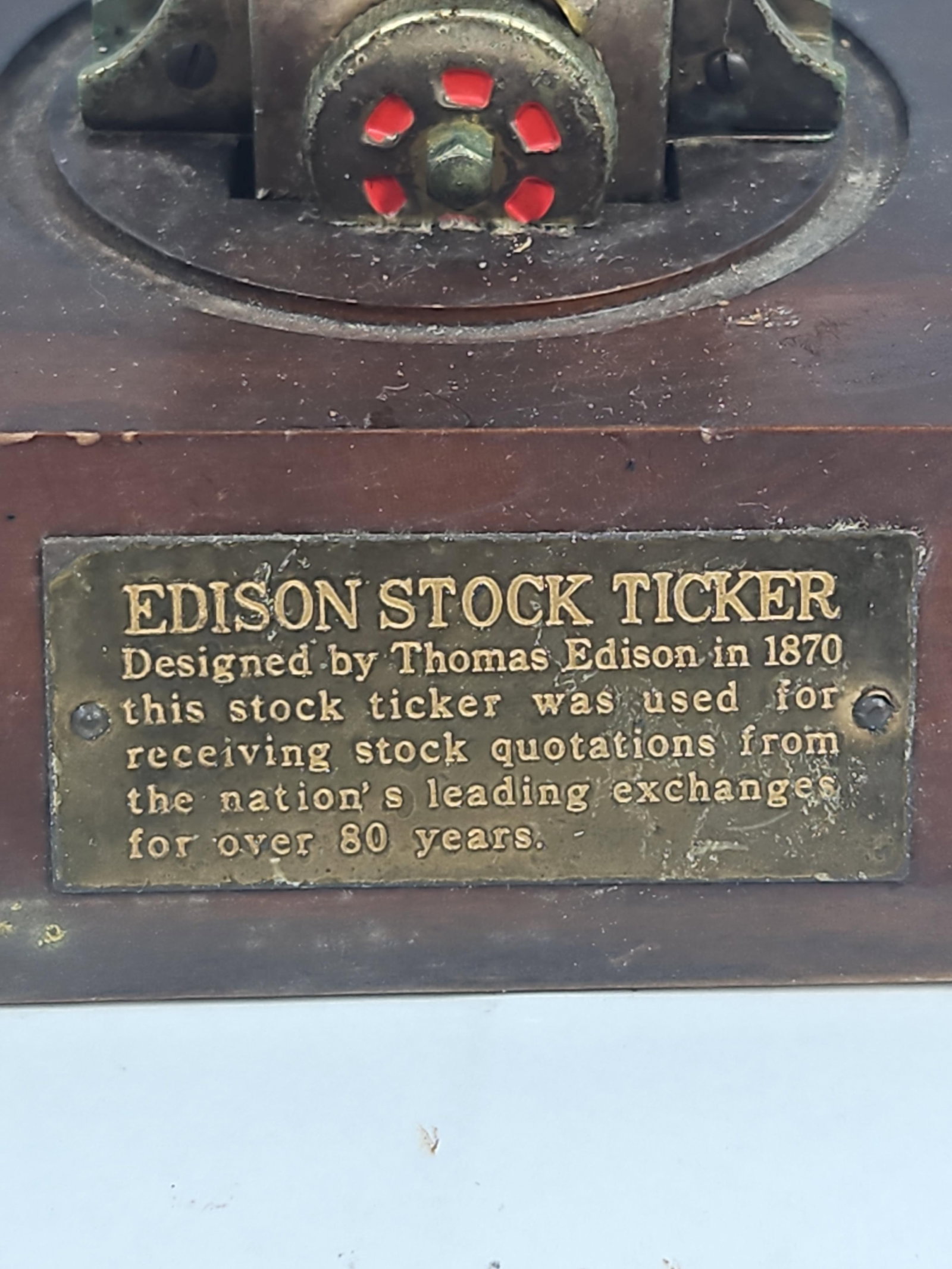 Edison Stock Ticker Brass Table Lighter - 4