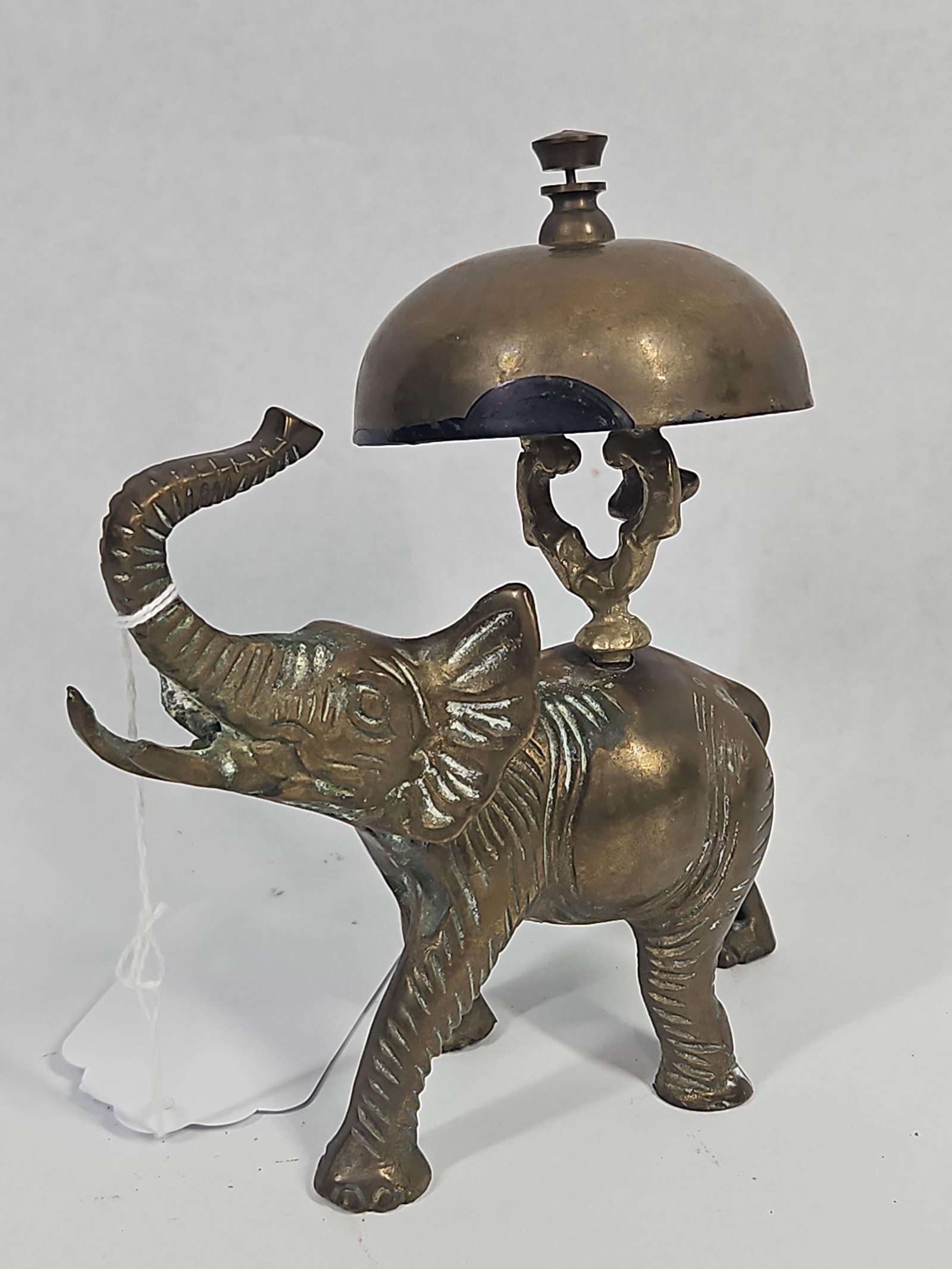 Cast Brass Elephant Mechanical Tap Bell (1 of 6)