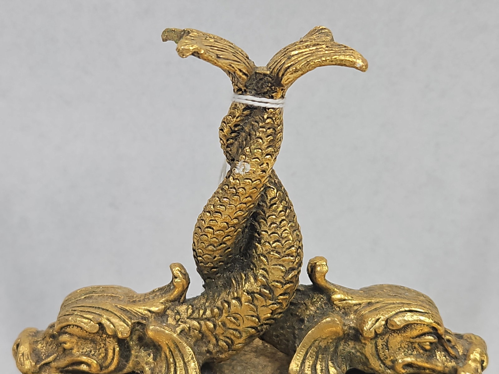 Cast Brass Double Shell Dolphin Dish - 4
