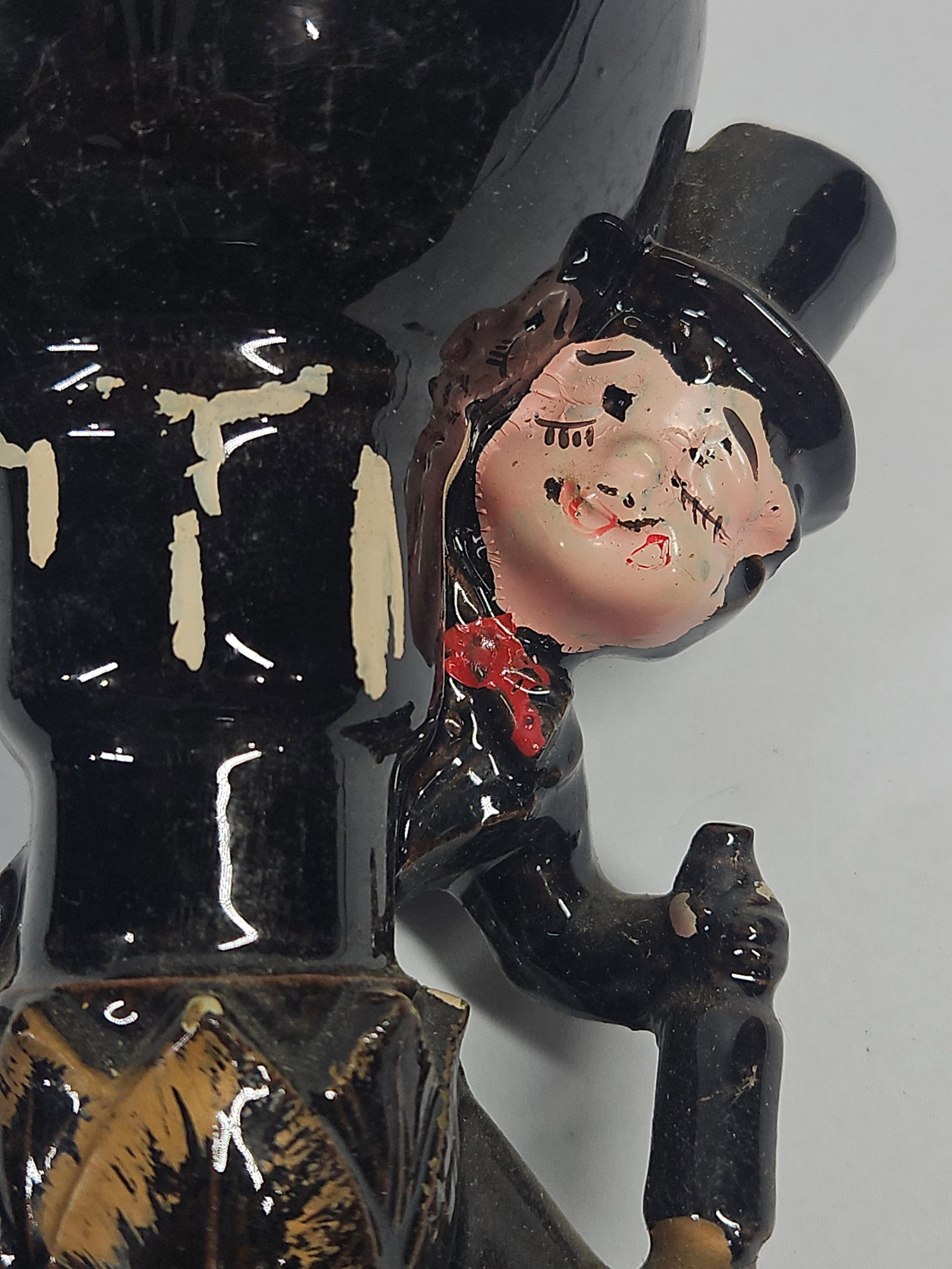 Pair Ceramic Drunken Gentleman Ashtrays - 7