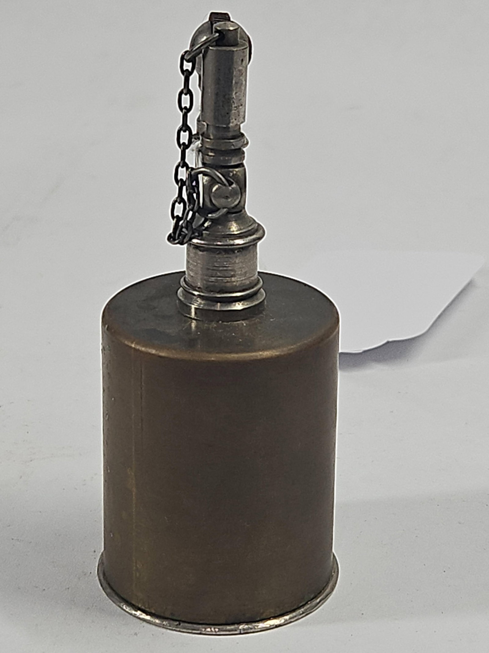 French Brass/Silver Metal Table Lighter - 2