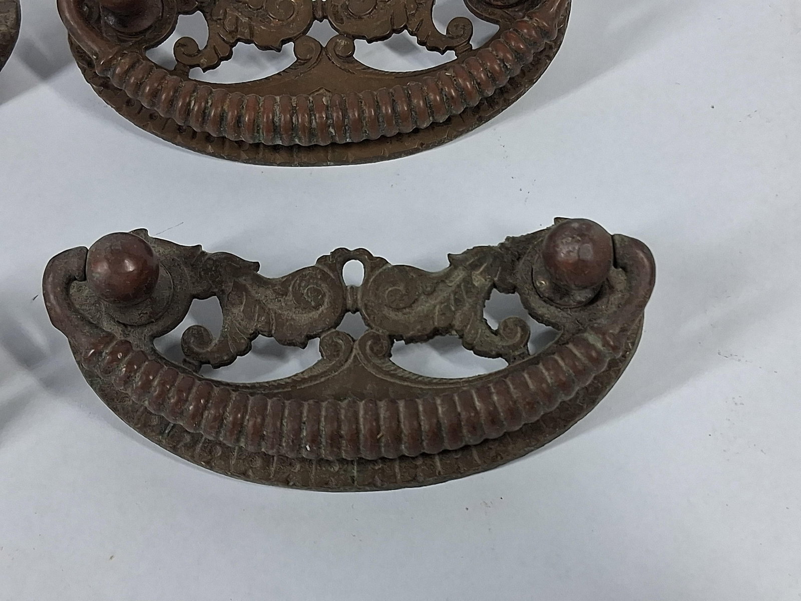 Set 6 Rococo Revival Metal Drawer Pulls - 2