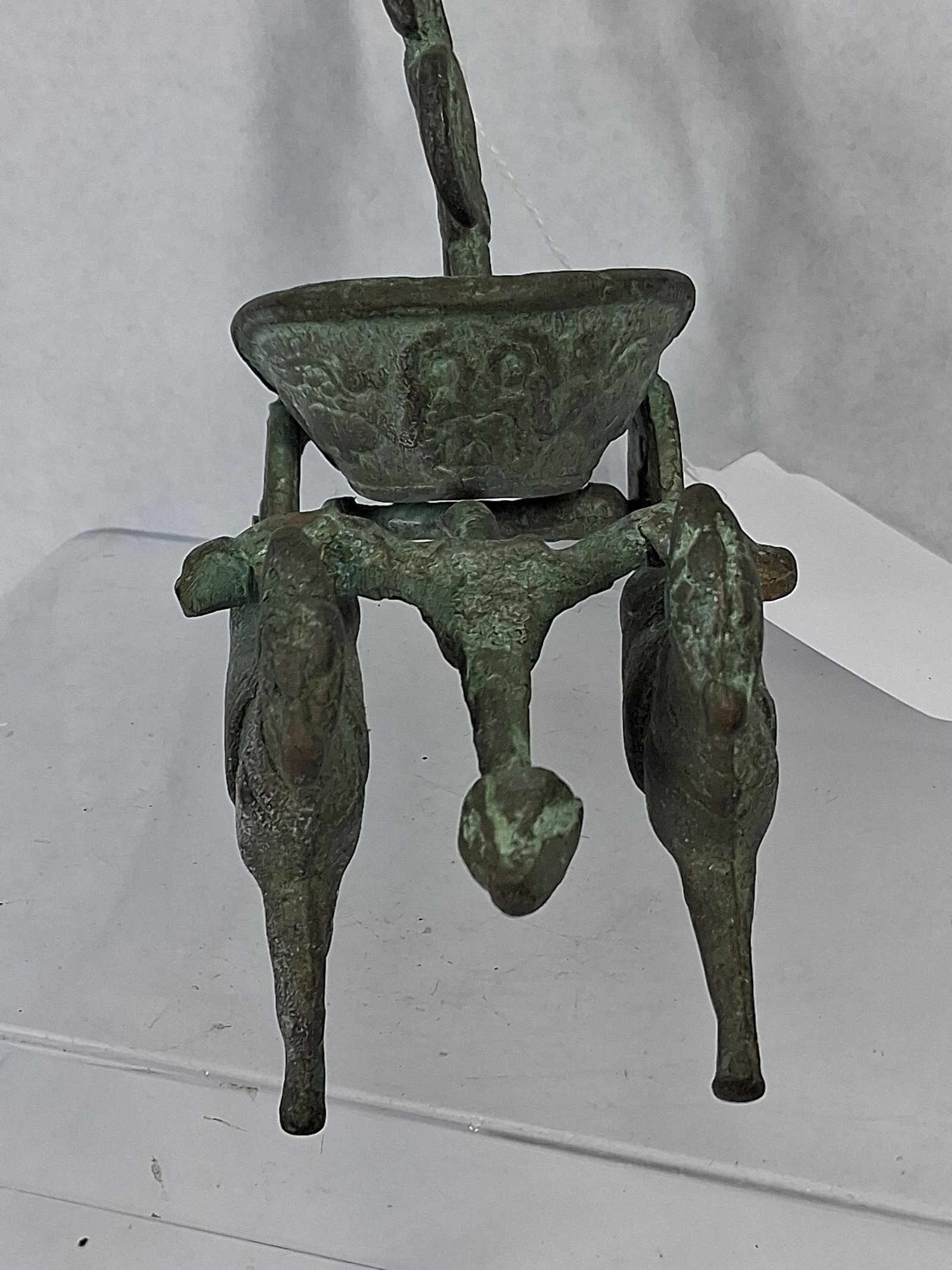 Cast Bronze Classical Warrior & Chariot - 3