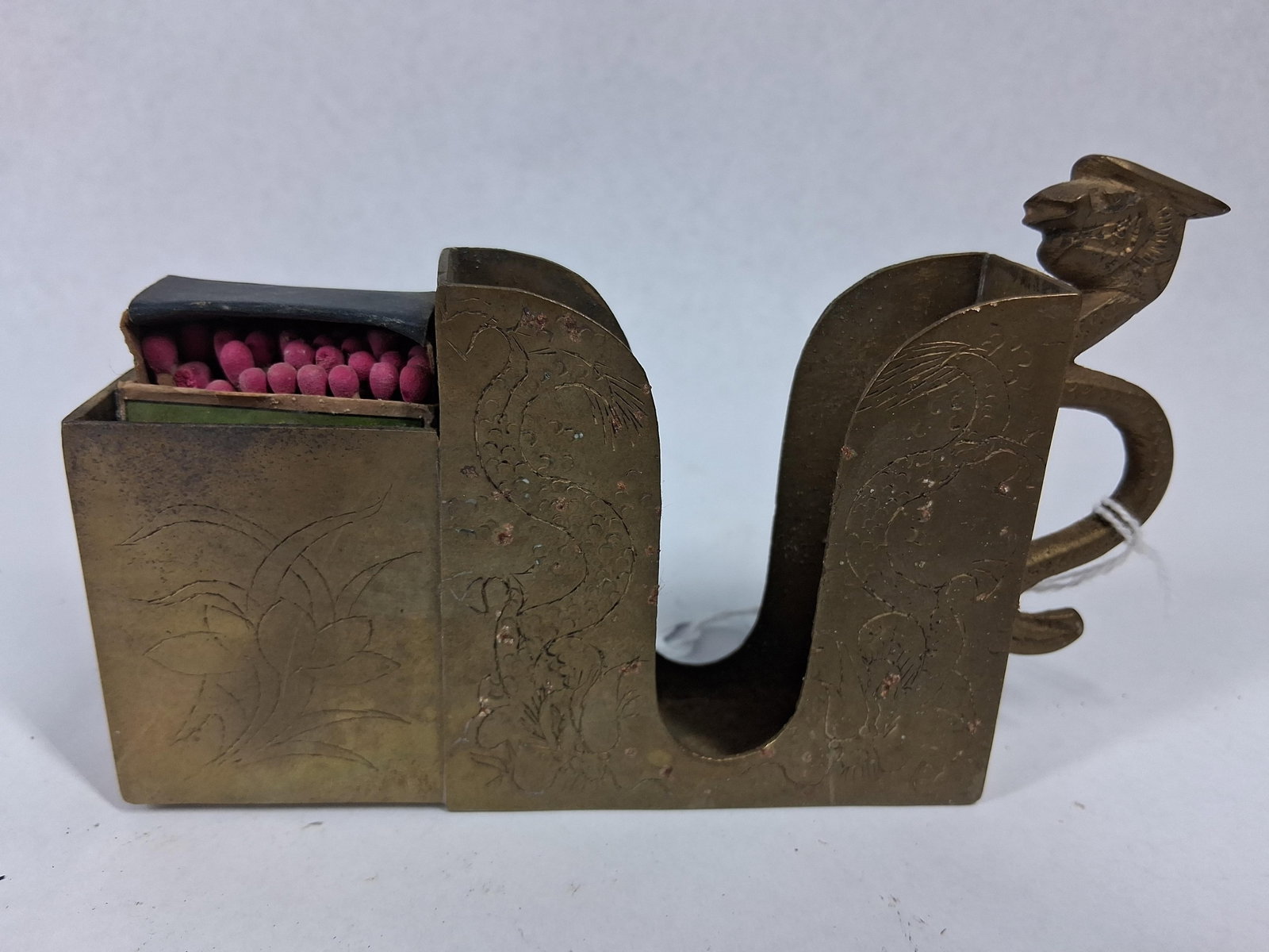 Chinese Export Brass Dragon Desk Set - 3