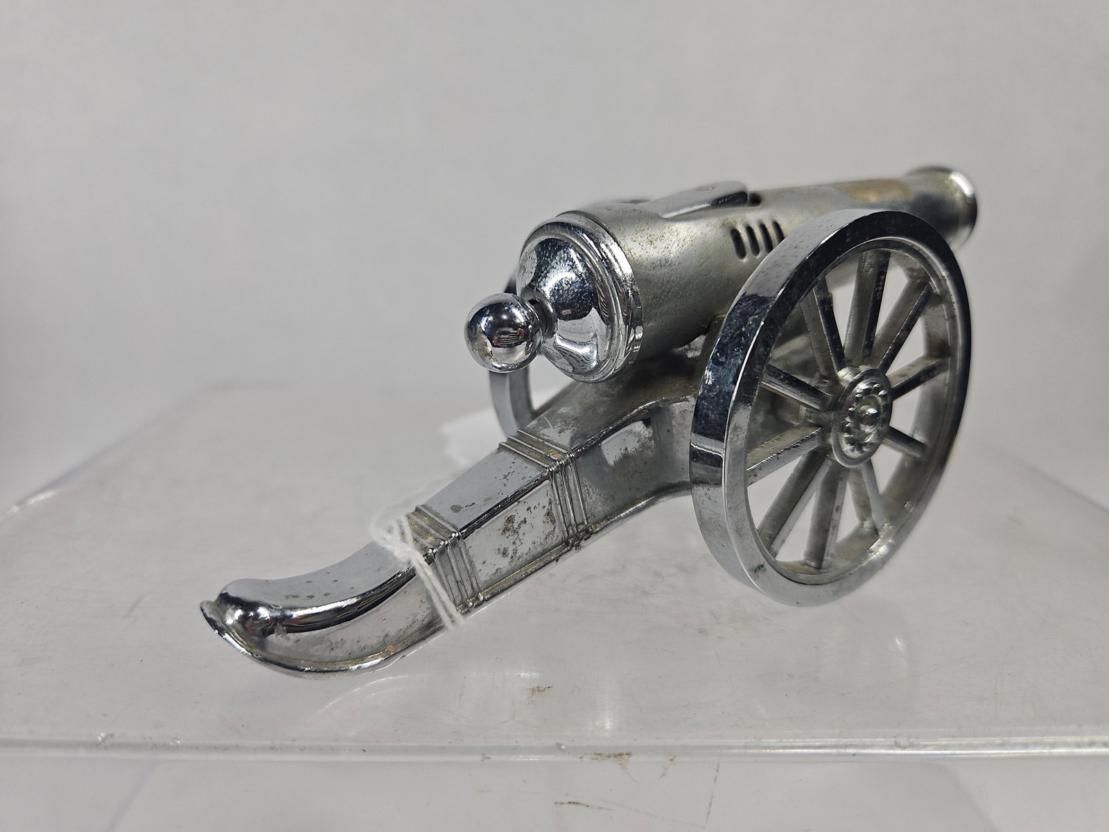 Chrome-Plated Cannon-Form Table Lighter - 5