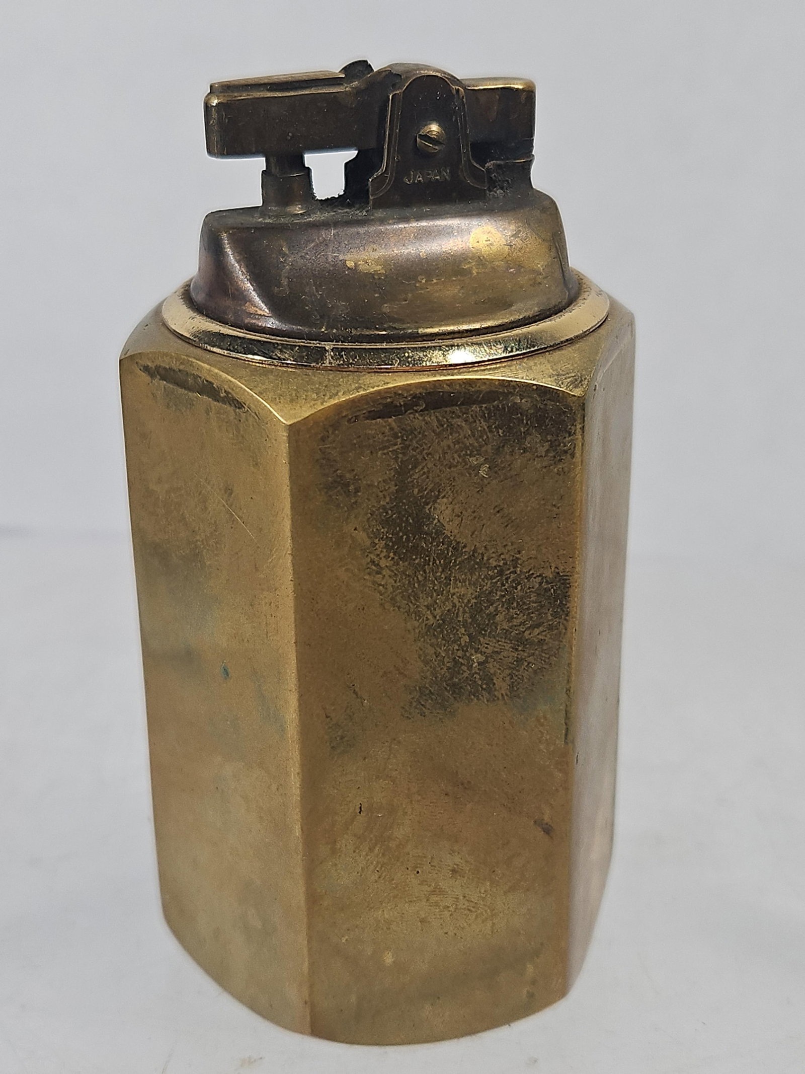 Pair Japanese Hexagonal Brass Lighters - 4