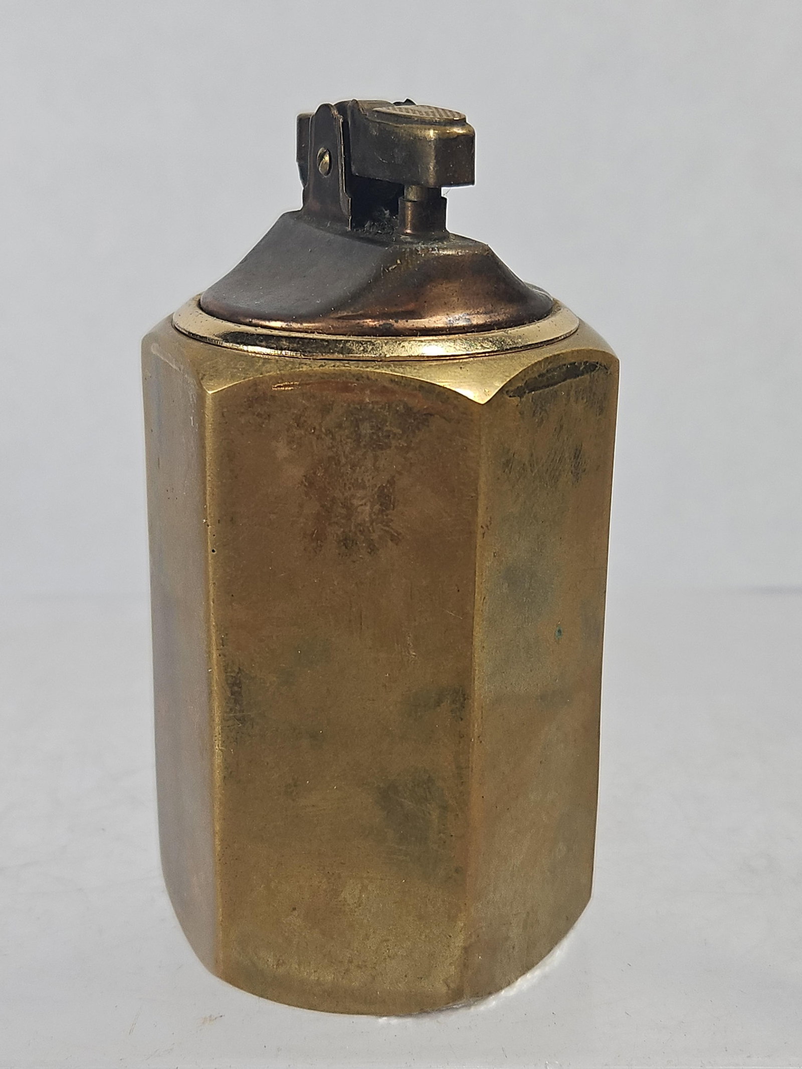 Pair Japanese Hexagonal Brass Lighters - 6