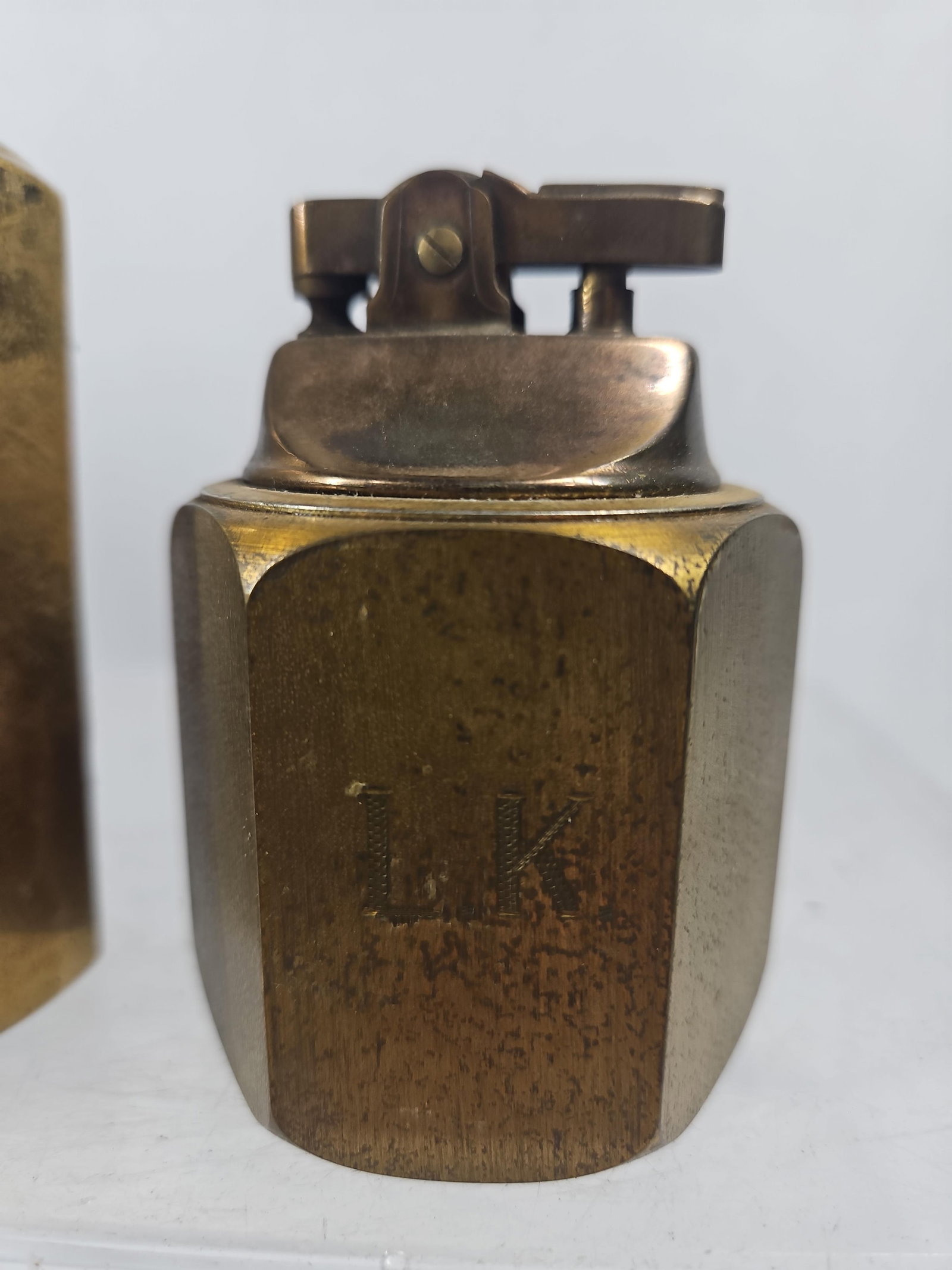 Pair Japanese Hexagonal Brass Lighters - 7